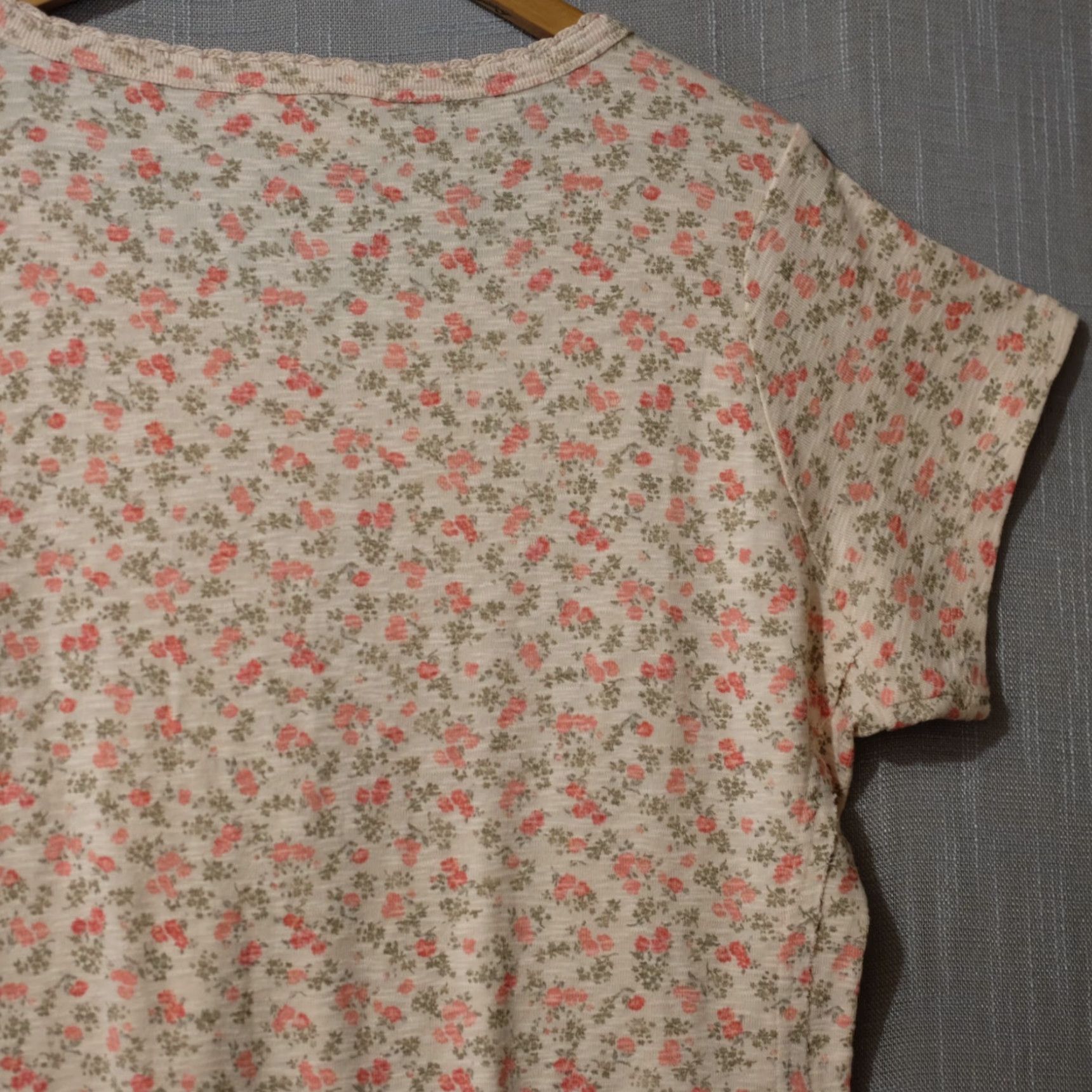 Lucky Brand Nwot! Lucky Brand Short Sleeve Henley Neck Top Floral Pink Womens XXL #A16-21 Size XXL / US 16-18 / IT 52-54 - 7 Thumbnail