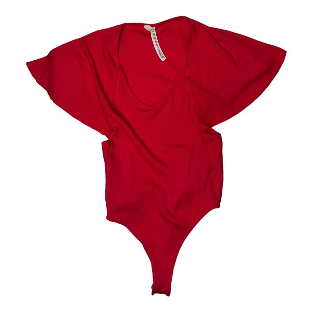 Free People Free People l Red Byron Ribbed Bodysuit Size Large Size L / US 10 / IT 46 - 3 Thumbnail