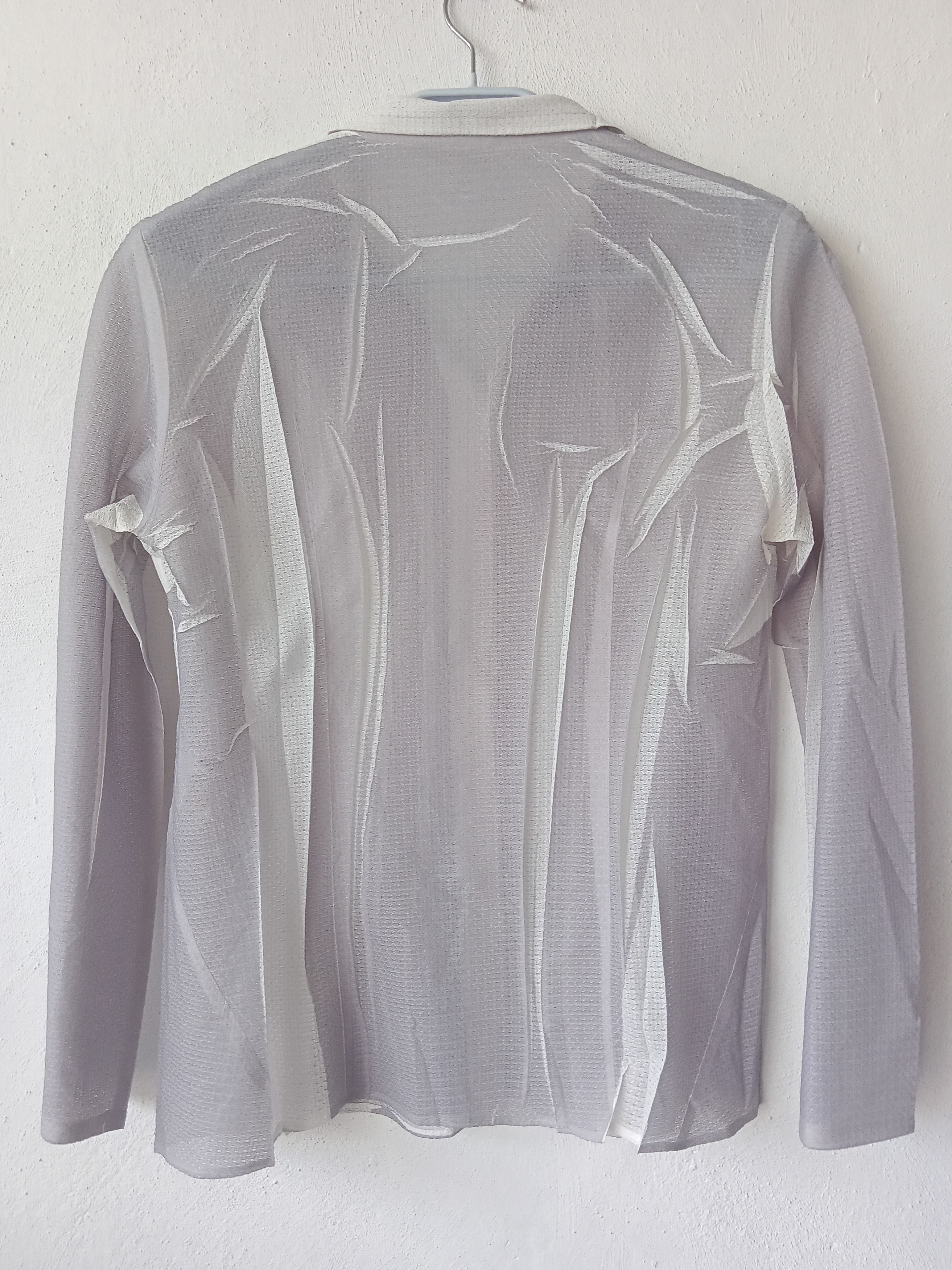 Designer Hiroko Bis Pleated Shadow Trompe Loeil Mesh Shirt Size M / US 6-8 / IT 42-44 - 7 Thumbnail
