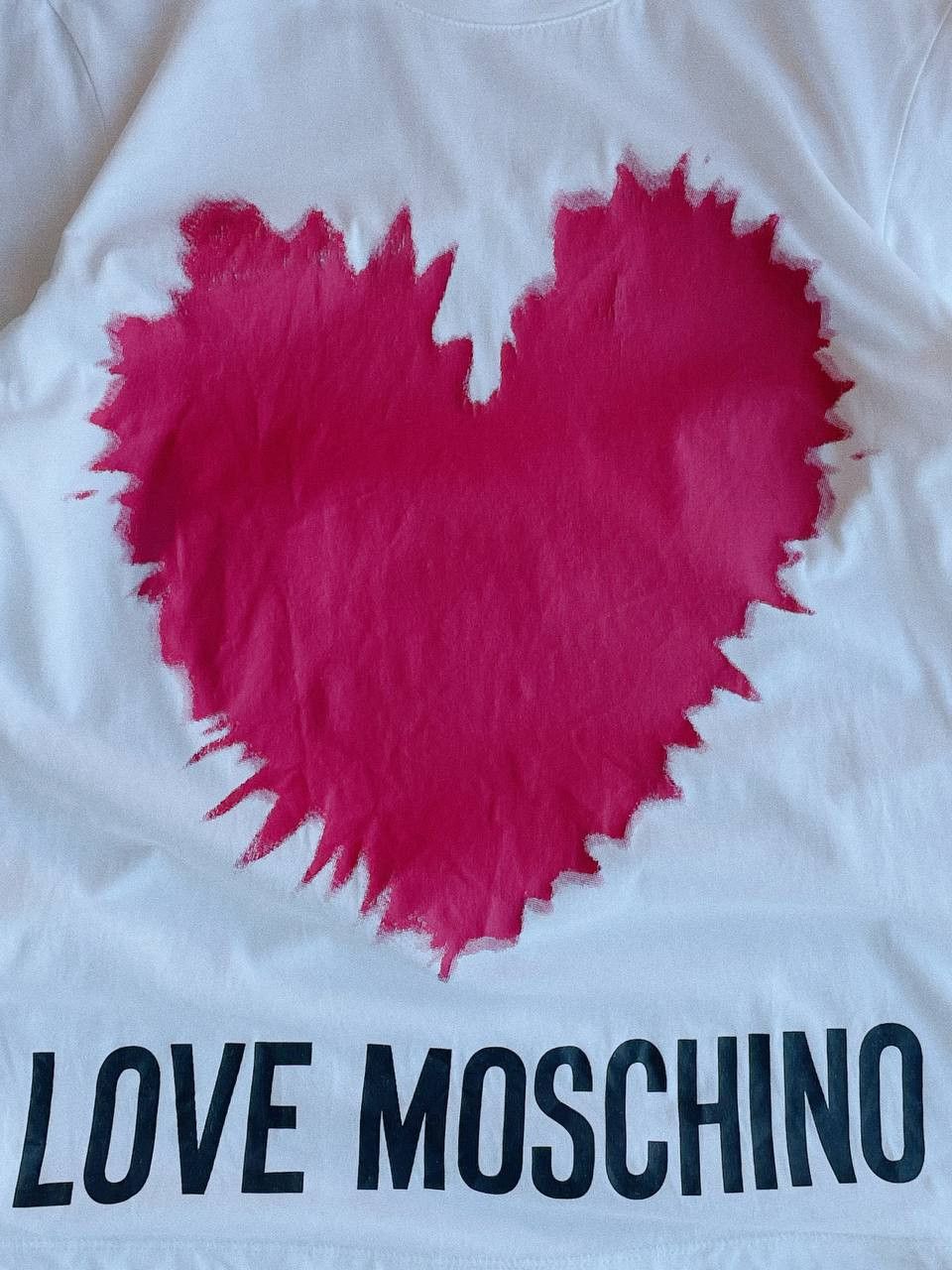 Love Moschino Love Moschino T-Shirt White Heart Graphic Size S / US 4 / IT 40 - 2 Thumbnail