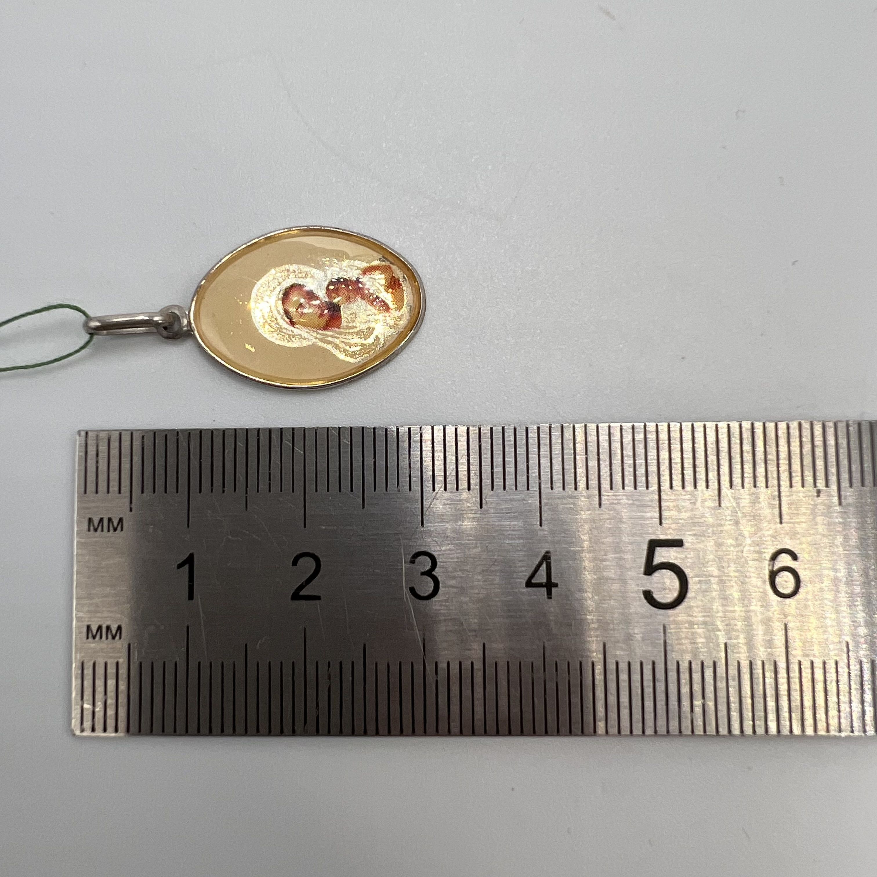 Vintage Vintage Pendant Icon Sterling Silver 925 Enamel 1.68gr Size ONE SIZE - 6 Thumbnail