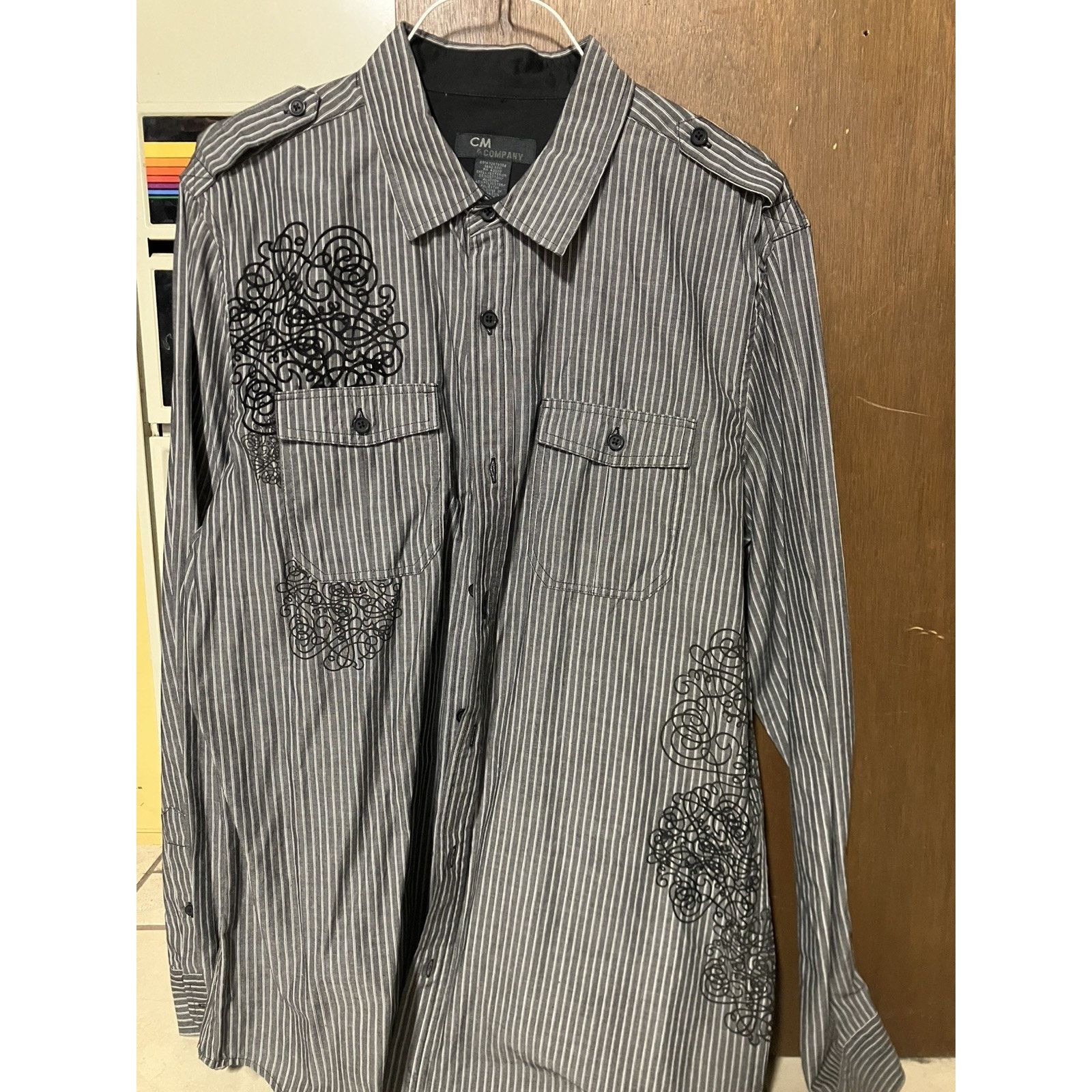 Other Vtg CM & Company Kmart Button Up - M - Black/Gray Embroidery Size US M / EU 48-50 / 2 - 1 Thumbnail