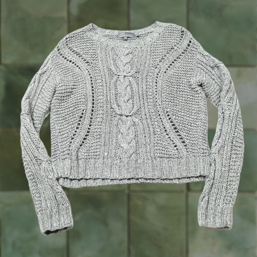 Vince Vince Gray Knit Sweater Long Sleeve Pullover Womens XS Regular Size Pullover Knit Pattern Solid Winter Fall Spring Casual Women’s Size XS / US 0-2 / IT 36-38 - 1 Thumbnail