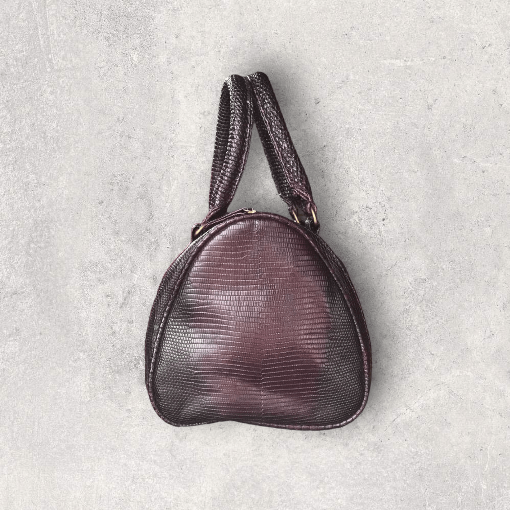 Genuine Leather Lizard Skin Leather Handmade HandleBag Size ONE SIZE - 9 Thumbnail