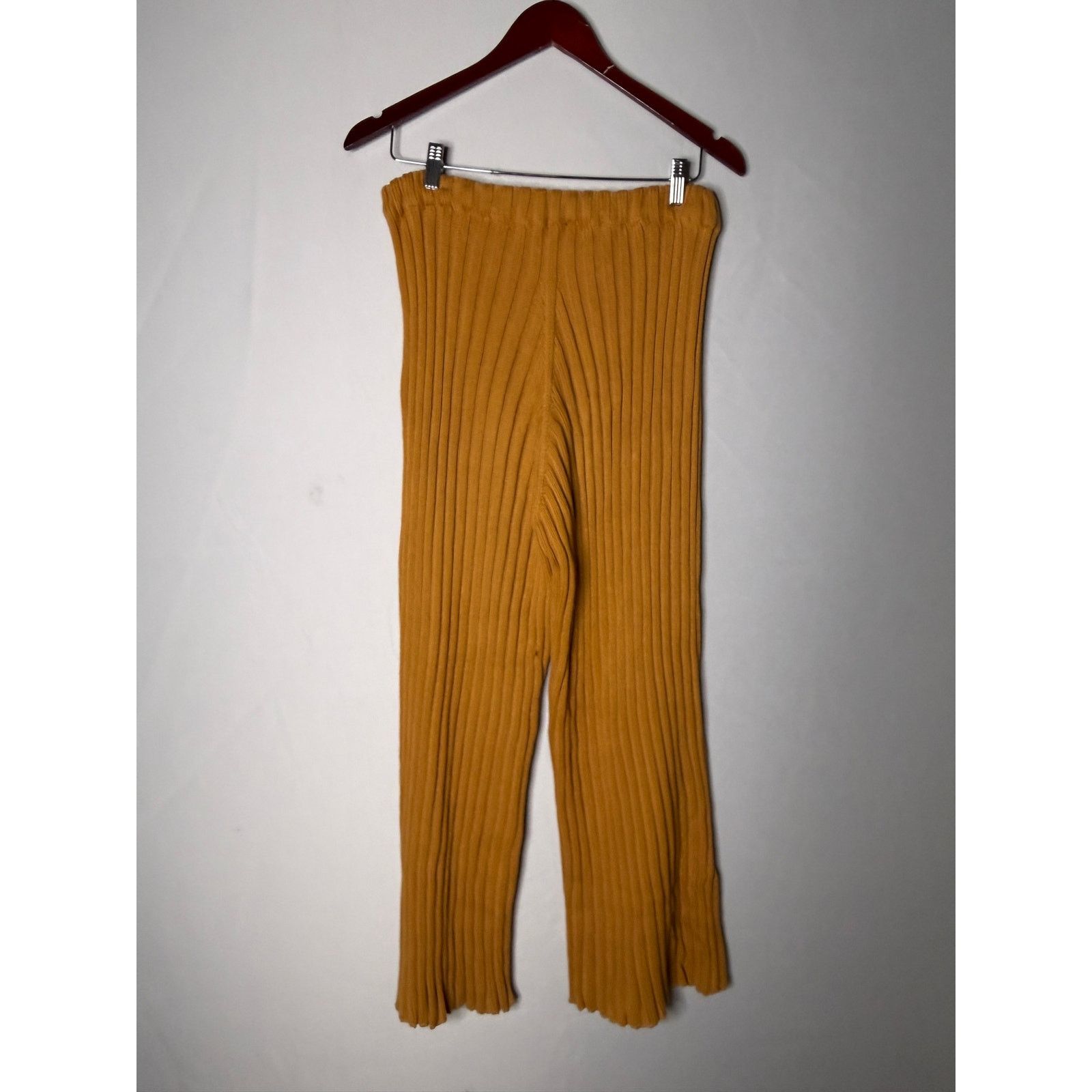 Baserange Baserange Orange 100% cotton knit ribbed high rise pants S Size 26" / US 2 / IT 38 - 7 Thumbnail