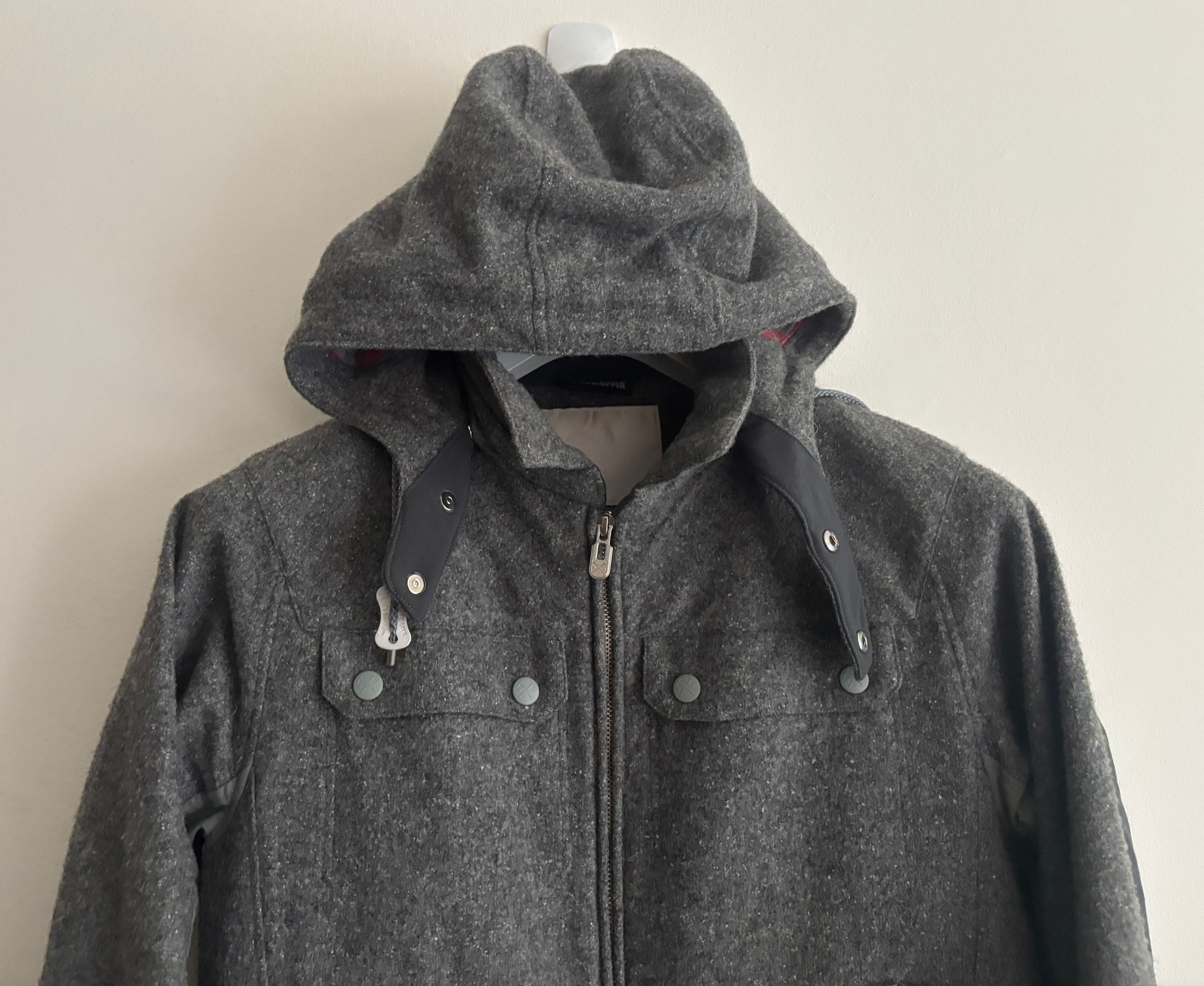 White Mountaineering $645 Gore Windstopper Grey Wool Hooded Zip Jacket Size US S / EU 44-46 / 1 - 4 Thumbnail