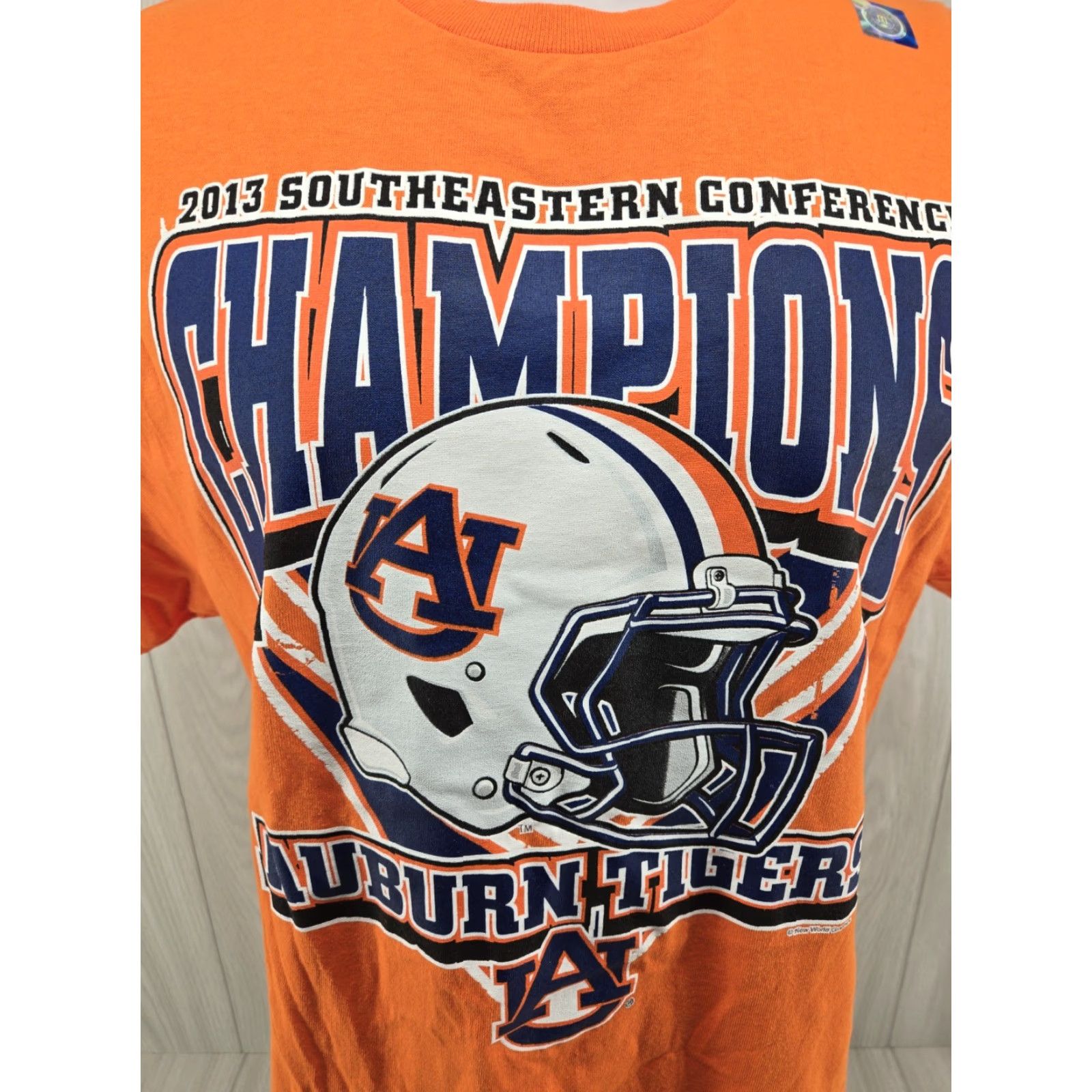 Delta Auburn Tigers 2013 SEC Champions Shirt Delta Adult Large Orange T-Shirt Men Size US L / EU 52-54 / 3 - 3 Thumbnail