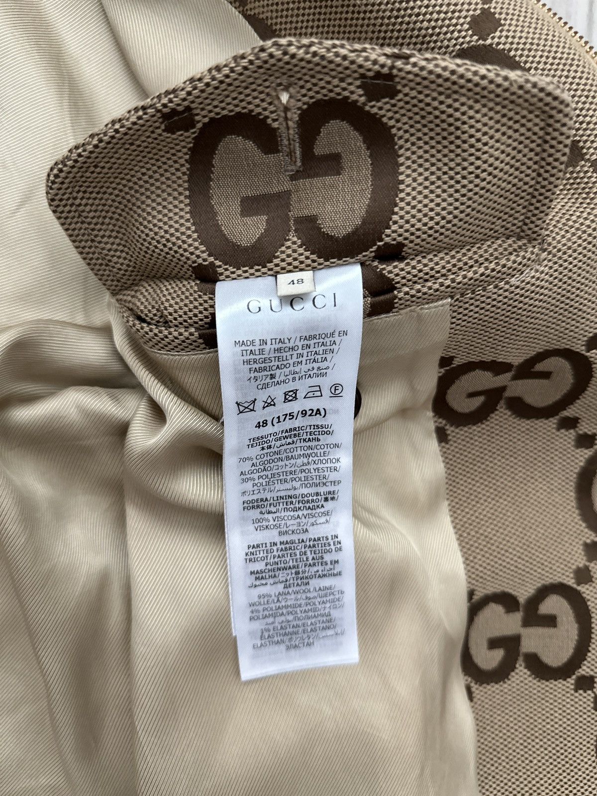 Gucci Gucci GG Canvas Monogram Zip Jacket Size 48 Size US M / EU 48-50 / 2 - 3 Thumbnail