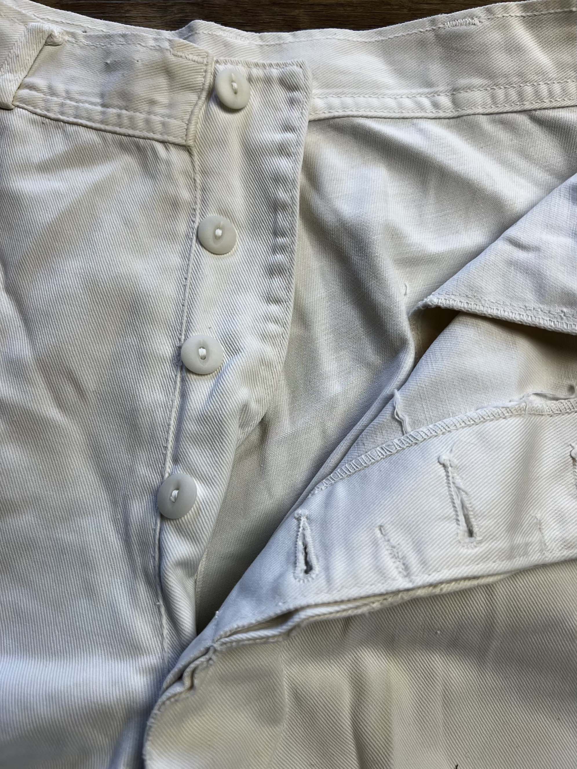Vintage Vintage 1940's US Navy WWII Era White Cotton Sailor Pants Size US 28 / EU 44 - 12 Thumbnail