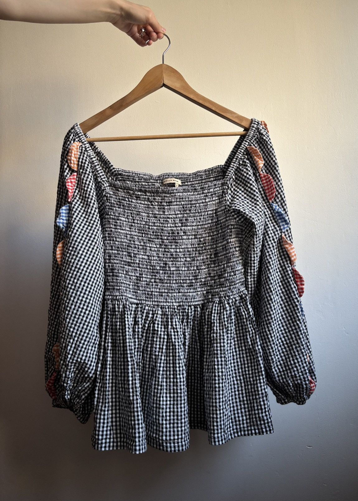 Japanese Brand × Vintage Stella Nova Patchwork Scandinavian Shirt Copenhagen Girl Size M / US 6-8 / IT 42-44 - 7 Thumbnail