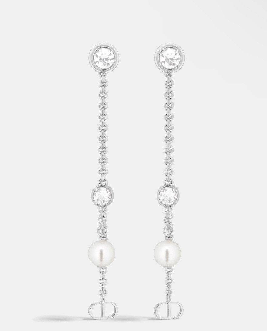 Dior Dior PETIT CD TREASURE EARRINGS Silver-Finish Metal Size ONE SIZE - 2 Thumbnail