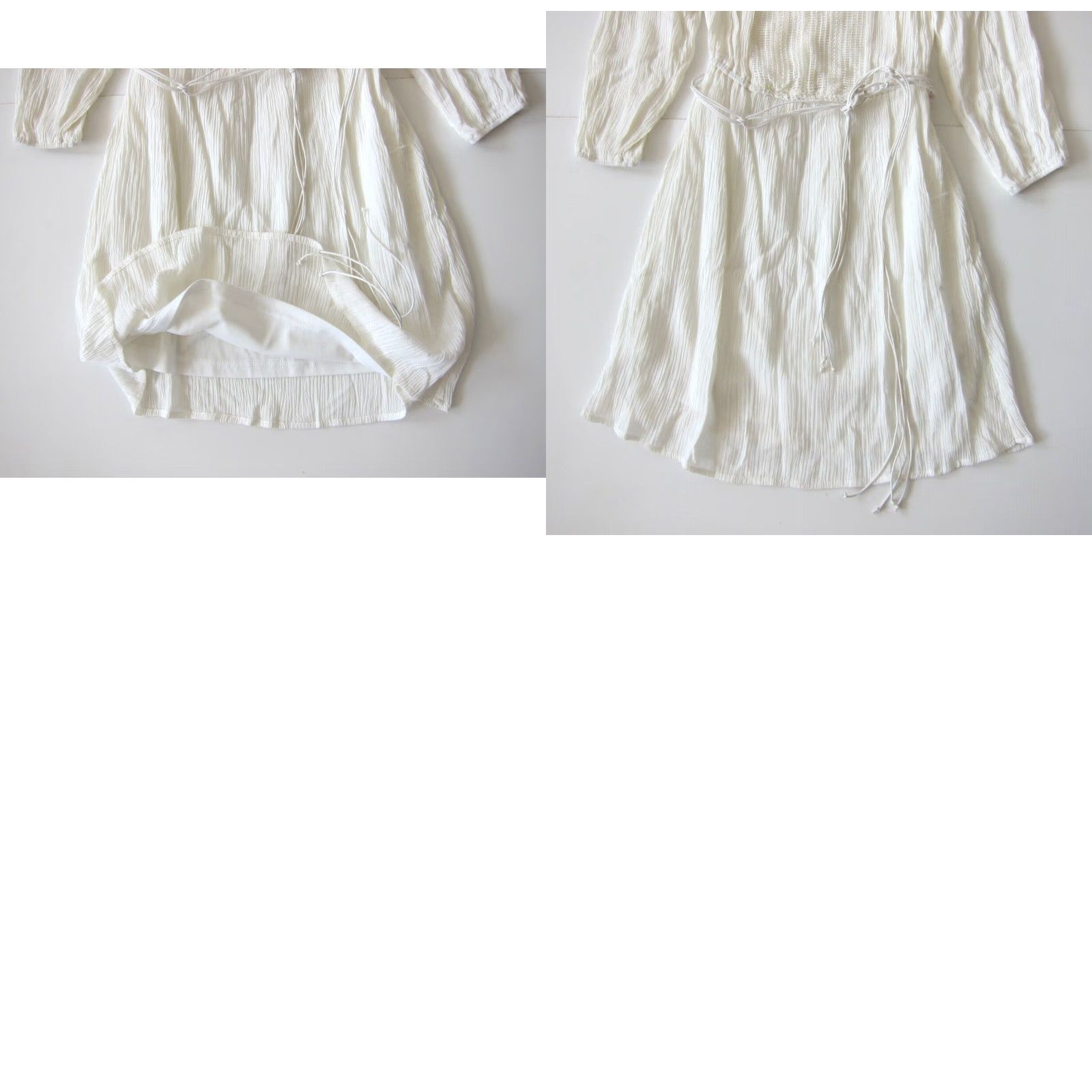 Vintage Purple Snow 100% Rayon Ivory Lace Long Sleeve Sheath Tunic Dress S Size S / US 4 / IT 40 - 8 Thumbnail