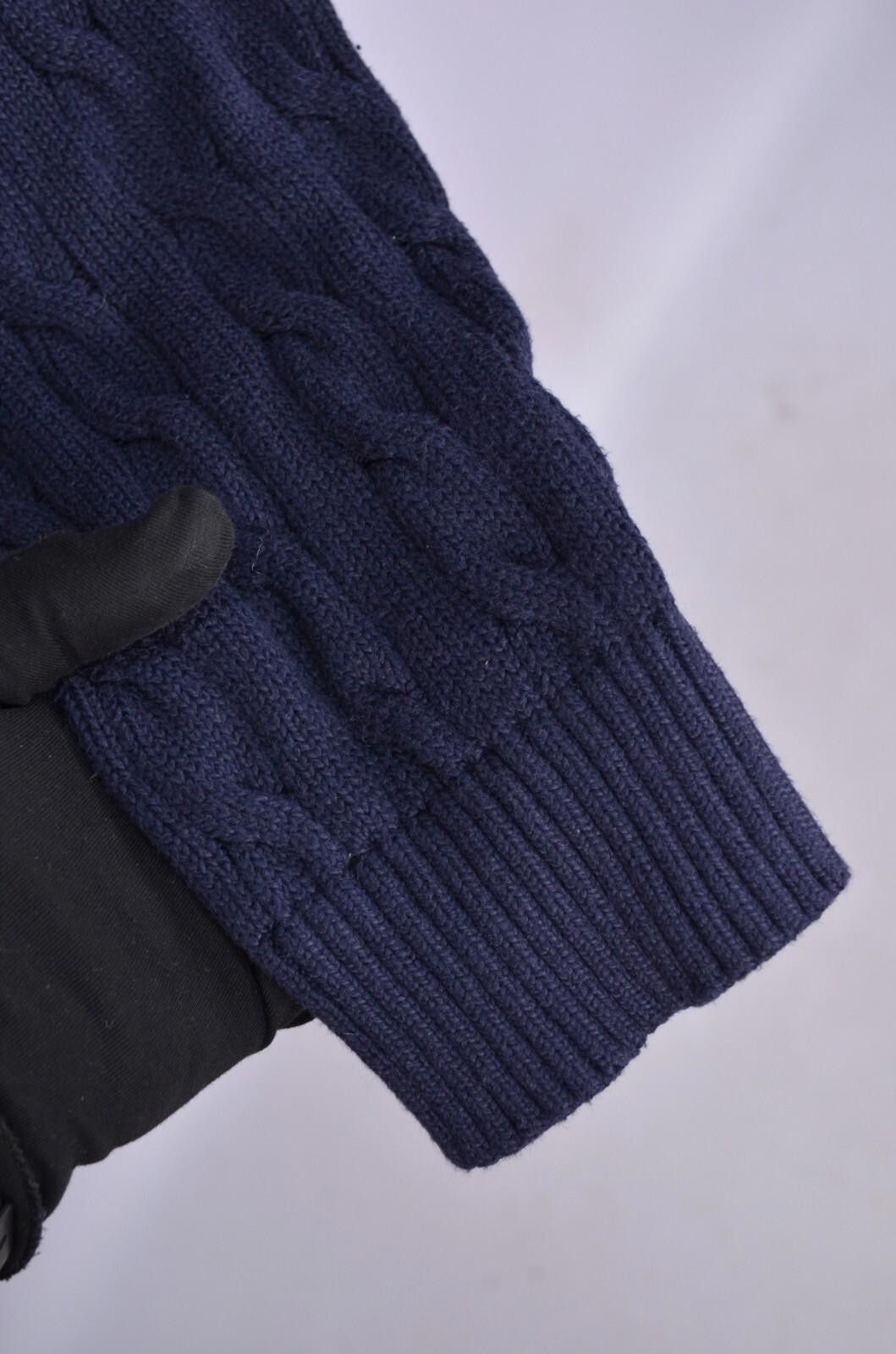 Polo Ralph Lauren Mens Polo Ralph Lauren Cable Knit Navy Cotton Sweater Sz XXL Size US XXL / EU 58 / 5 - 11 Thumbnail