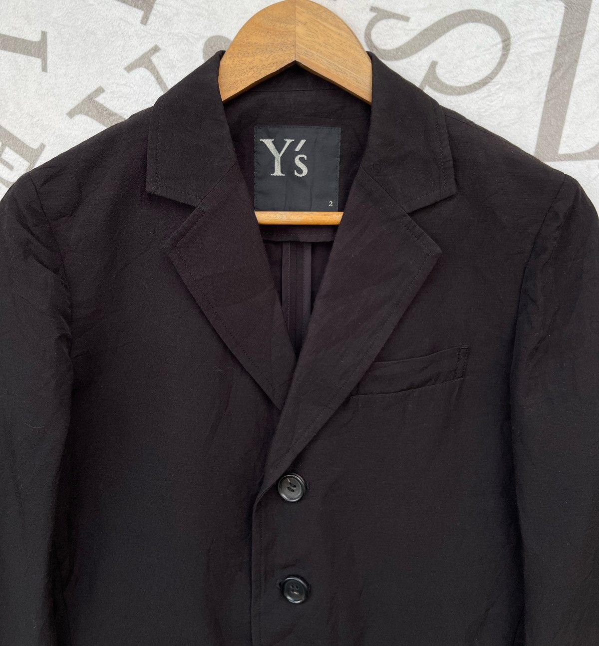 Yohji Yamamoto 🔥S/S 2004 Y's by Yohji Yamamoto Tailored Black Blazer Jacket Size S / US 4 / IT 40 - 8 Thumbnail