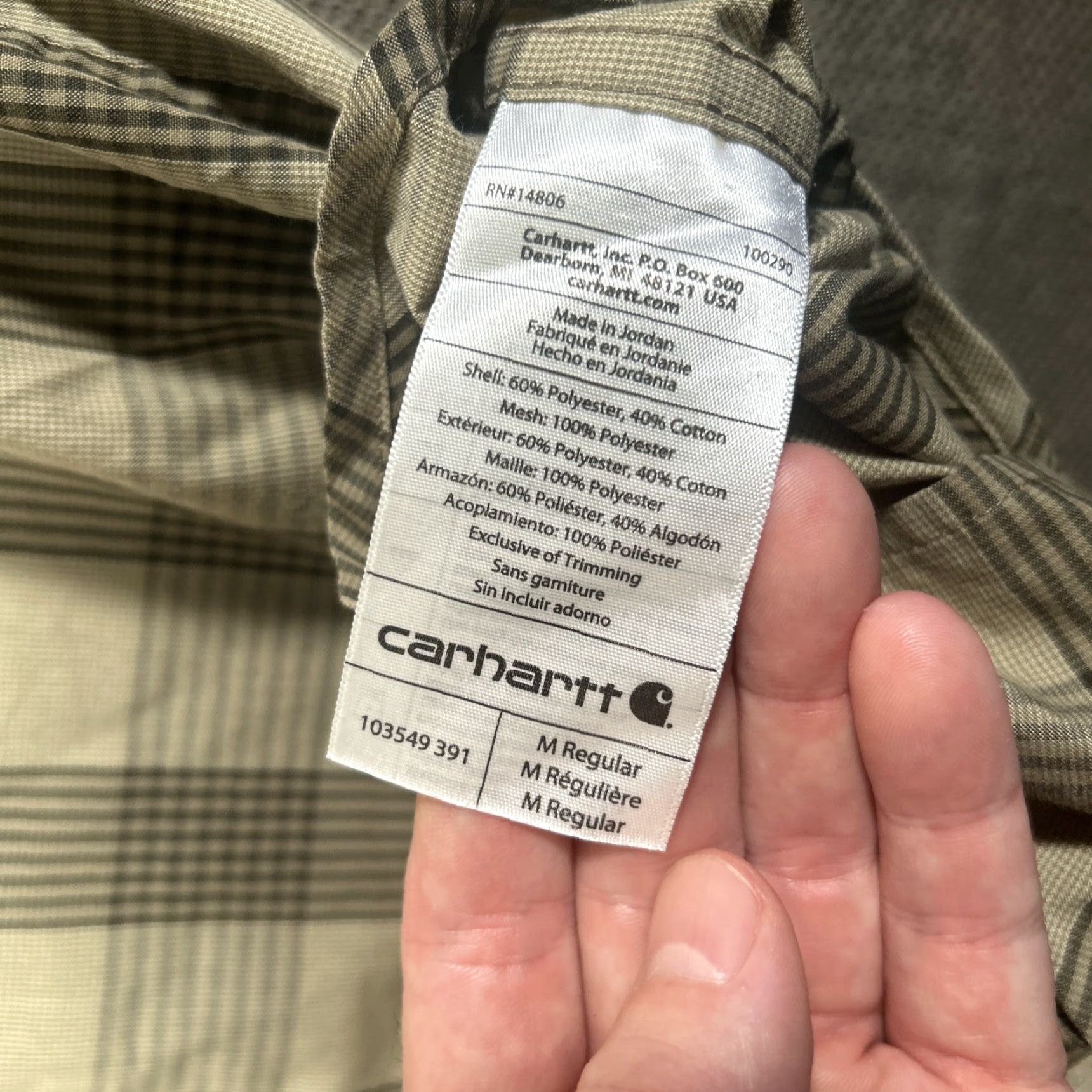 Carhartt VINTAGE Carhartt Shirt Mens M Short Sleeve Force Relax Workwear Vented Tan Plaid Size US M / EU 48-50 / 2 - 7 Thumbnail