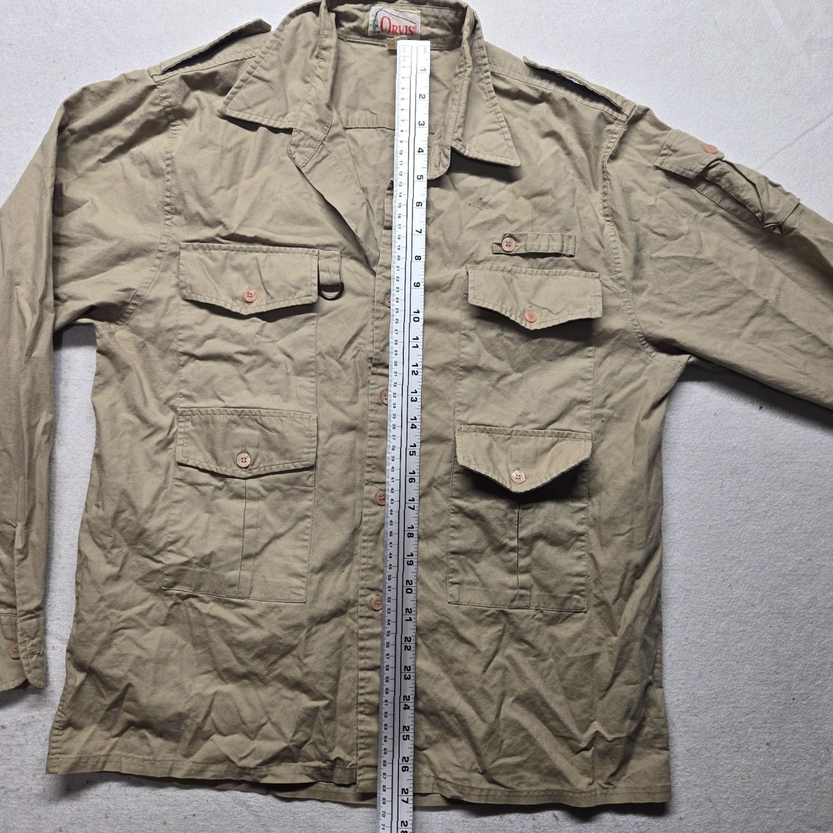 Orvis Orvis Shirt Brown Button-Down Pockets Outdoors Hiking Adult Men's L Brown Button-Down Shirt for Men L Size US L / EU 52-54 / 3 - 6 Thumbnail