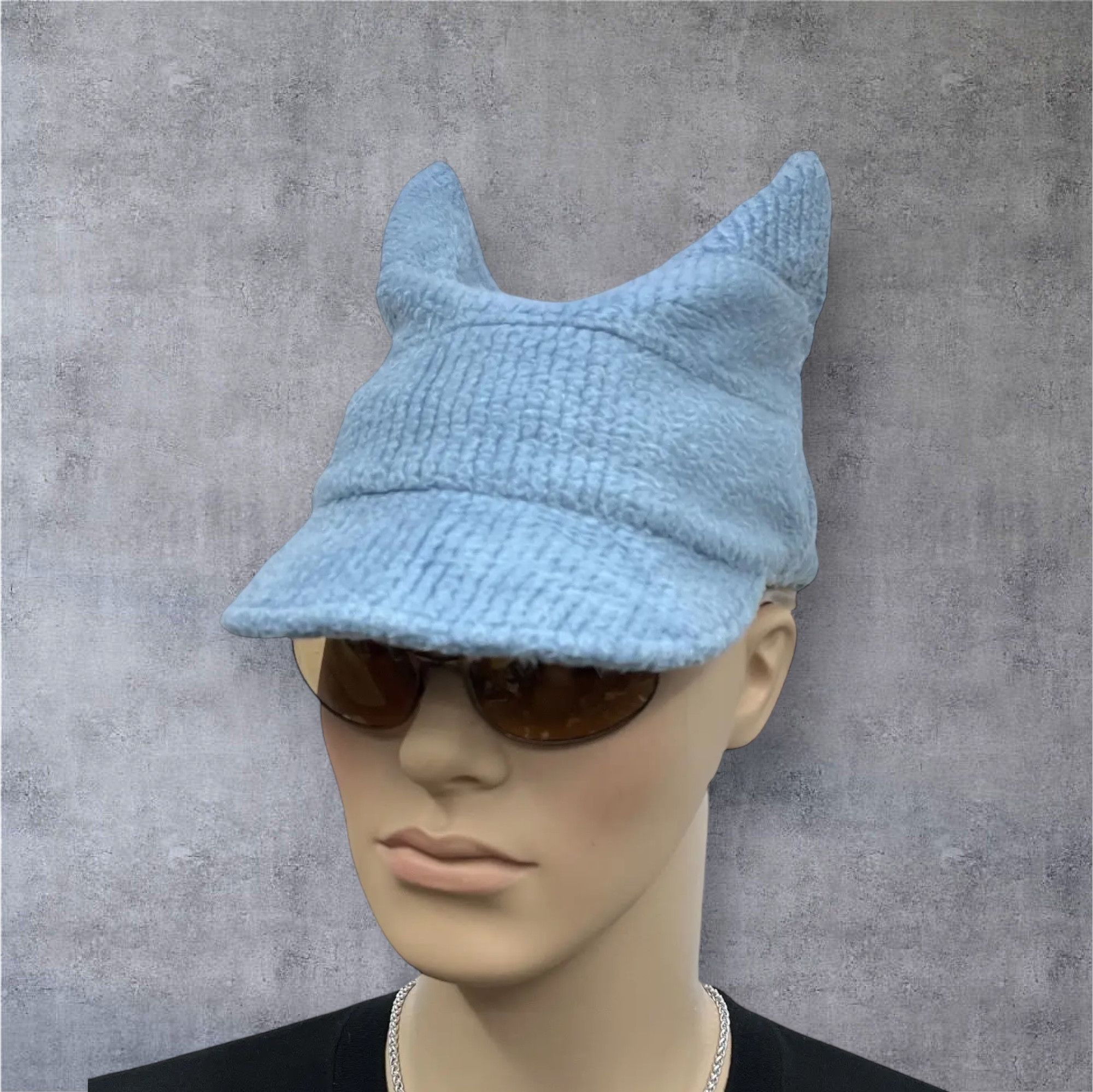 Japanese Brand FIRE🔥Vintage KAWAMURA Poly-Acrylic Horny Hat Made in Japan Size ONE SIZE - 1 Thumbnail