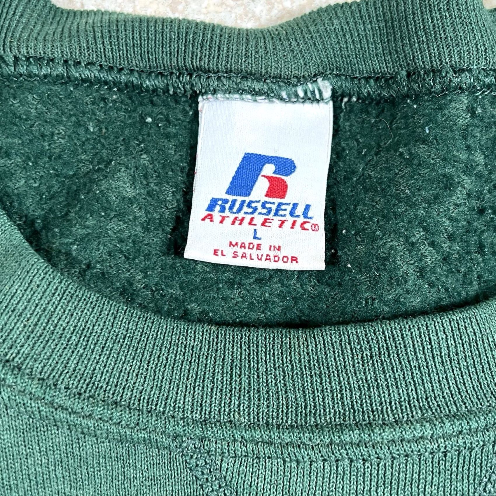Russell Athletic VINTAGE Russell Athletic Sweatshirt Crew Neck Men's L Forest Green 90s Pullover Size US L / EU 52-54 / 3 - 3 Thumbnail