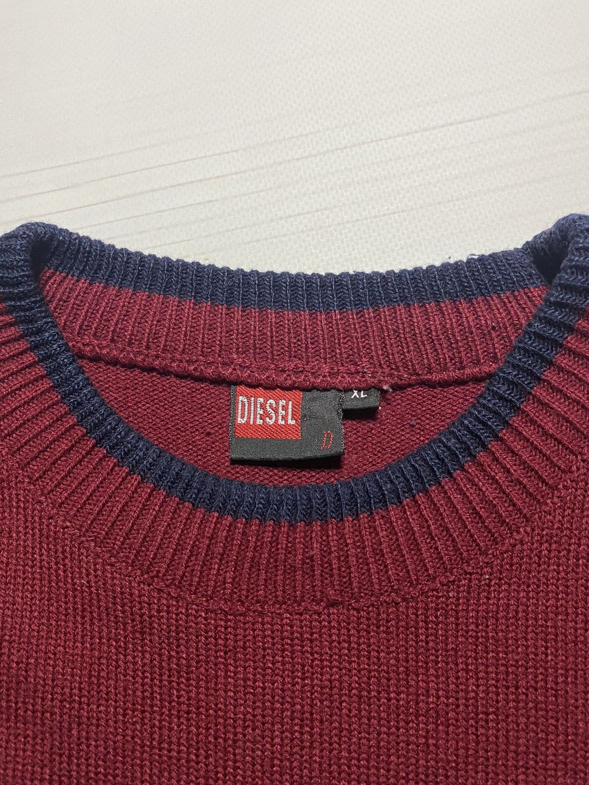 Diesel × Vintage Vintage Diesel Big Logo Box Fit oversize y2k sweater Size US XL / EU 56 / 4 - 3 Thumbnail