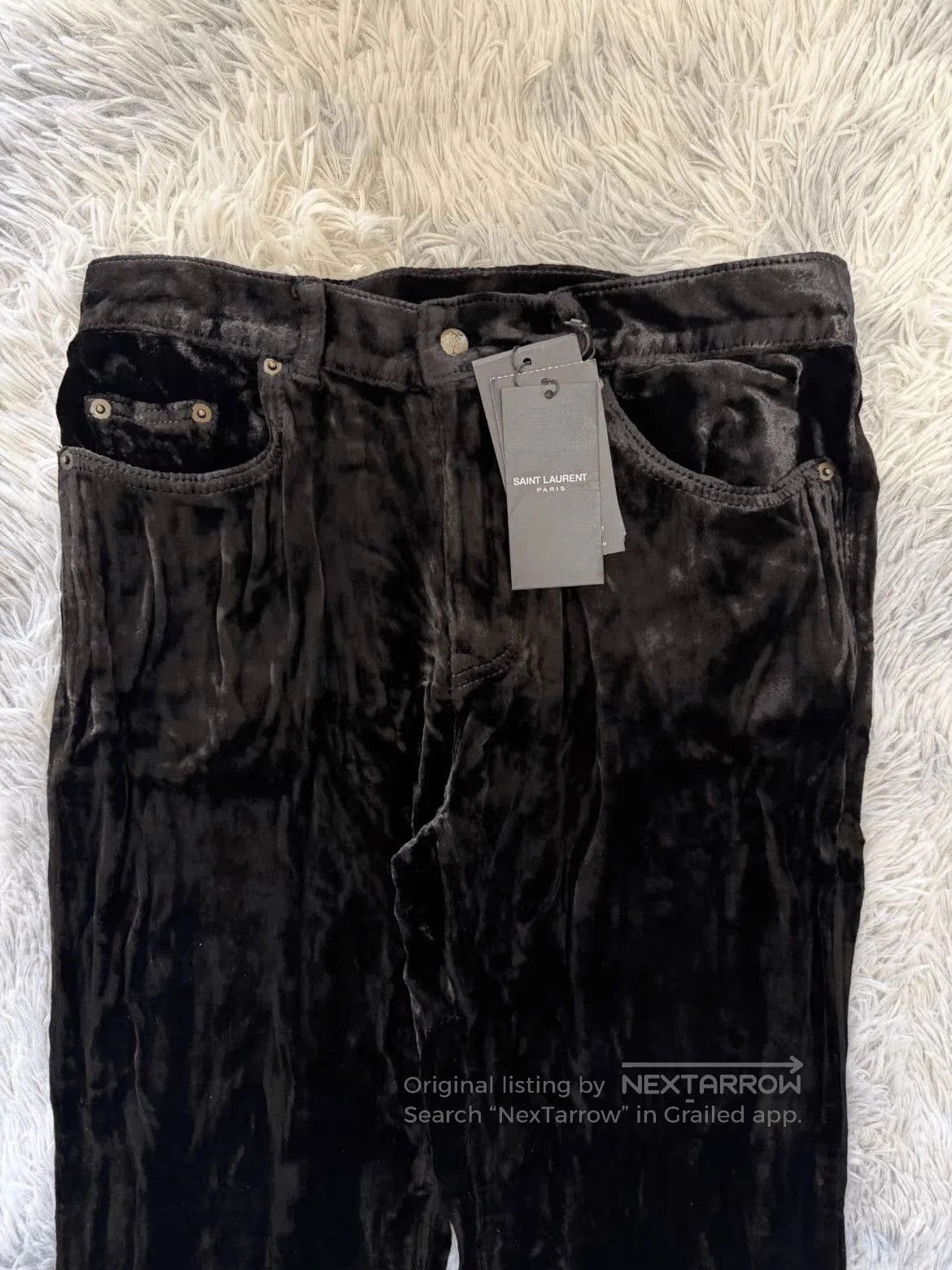 Saint Laurent Paris Sz 31 Saint Laurent Paris 19AW Velvet Trousers. Size US 31 - 3 Thumbnail