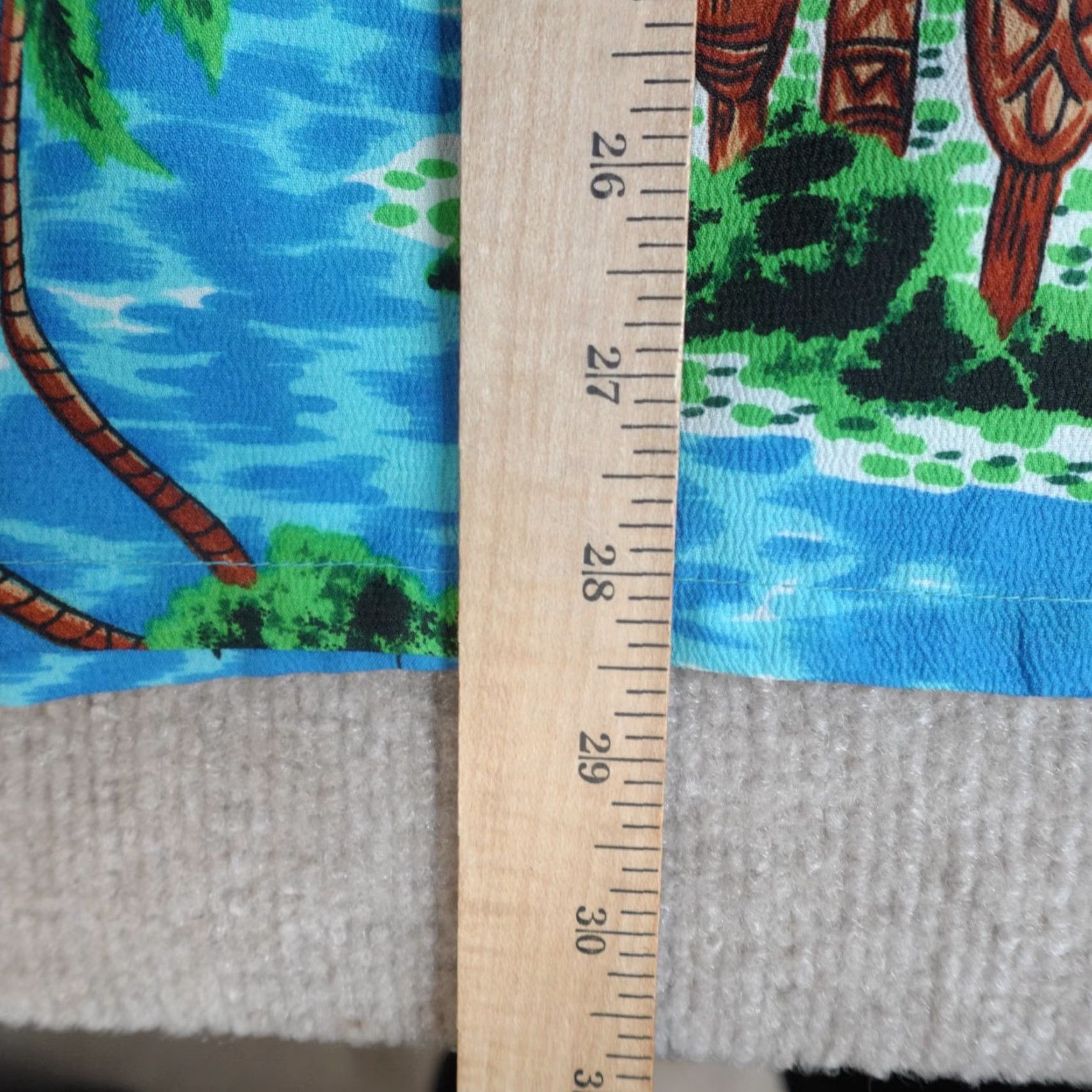 Sears VINTAGE Kings Road Hawaiian Shirt L Blue Floral Button-Up Short Sleeve Collared Men 70s Size US L / EU 52-54 / 3 - 7 Thumbnail