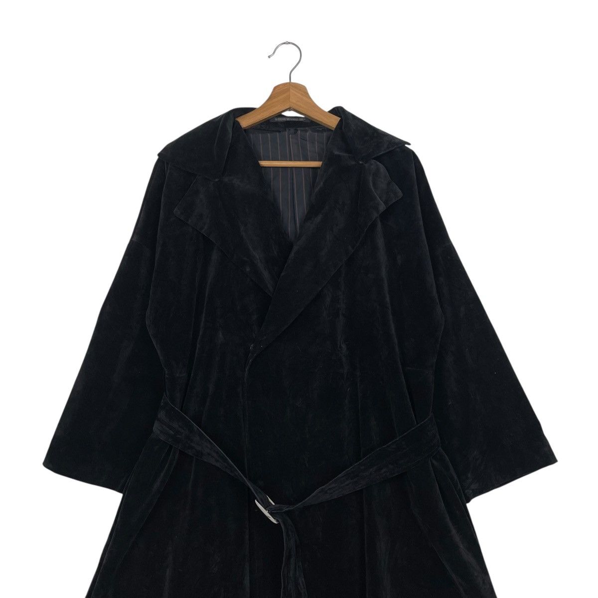 Yohji Yamamoto Y’s Yohji Yamamoto Black Velvet Long Coat Size L / US 10 / IT 46 - 3 Thumbnail