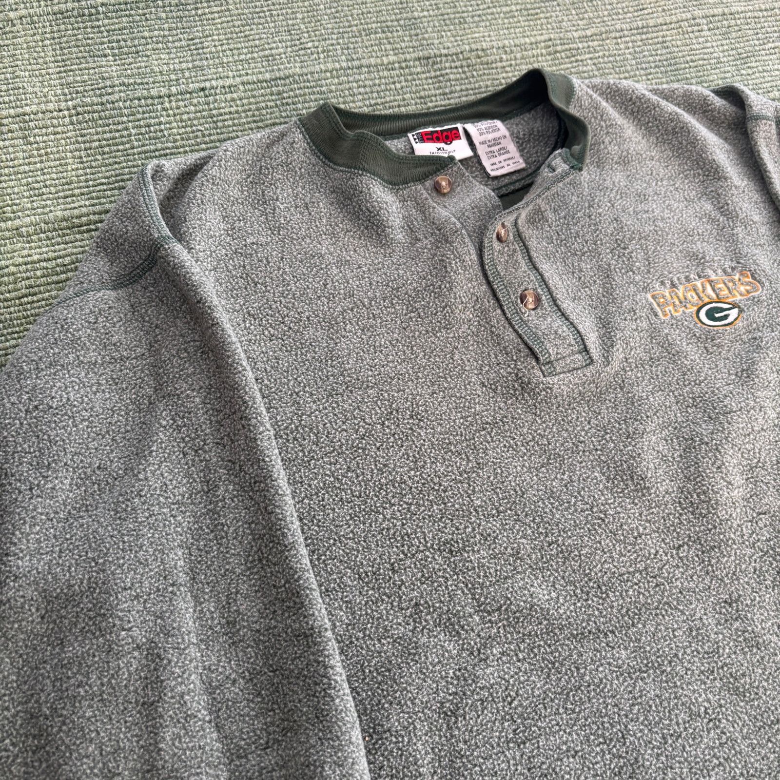NFL × Vintage Vintage Green Bay Packers embroidered henley sweatshirt XL Size US XL / EU 56 / 4 - 5 Thumbnail