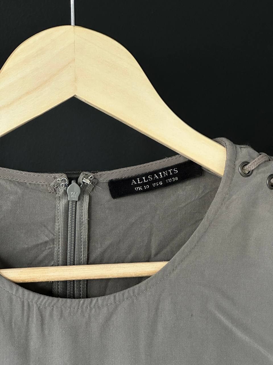 Allsaints Allsaints Grey Modal Unisex Laces Tank Top Size L / US 10 / IT 46 - 4 Thumbnail