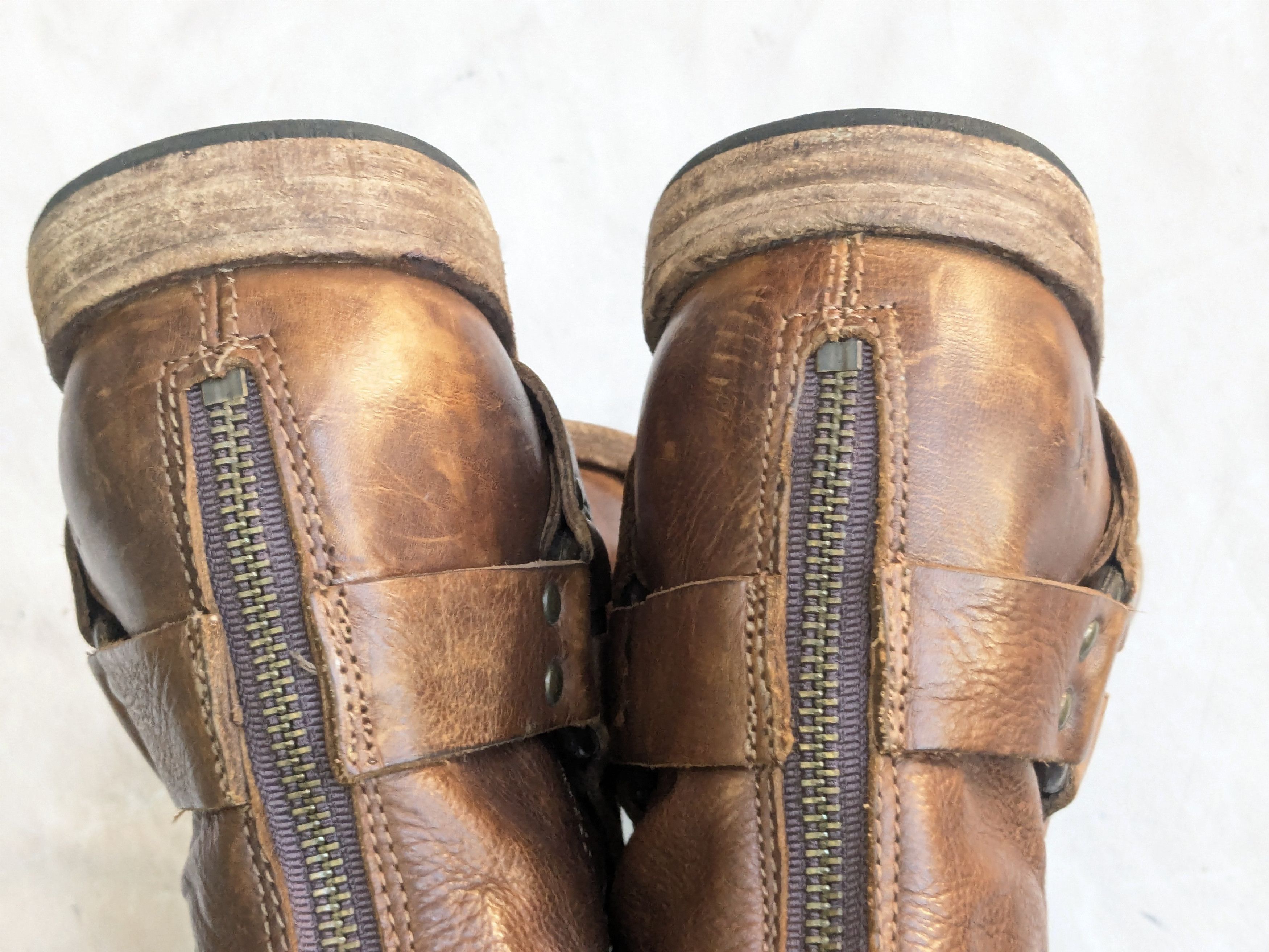Frye Frye Harness Boots Brown Leather 11 D Leather Buckle Size US 11 / EU 44 - 16 Thumbnail