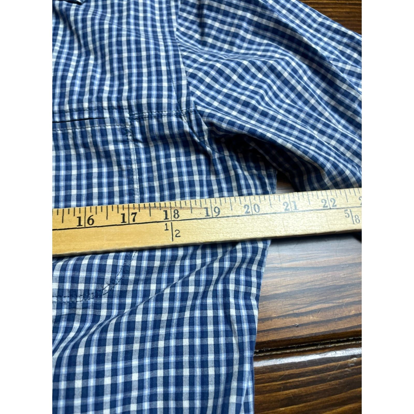 Dockers DOCKERS Shirt Men Medium Blue White Check Button Up Short Sleeve Pocket Size US M / EU 48-50 / 2 - 4 Thumbnail