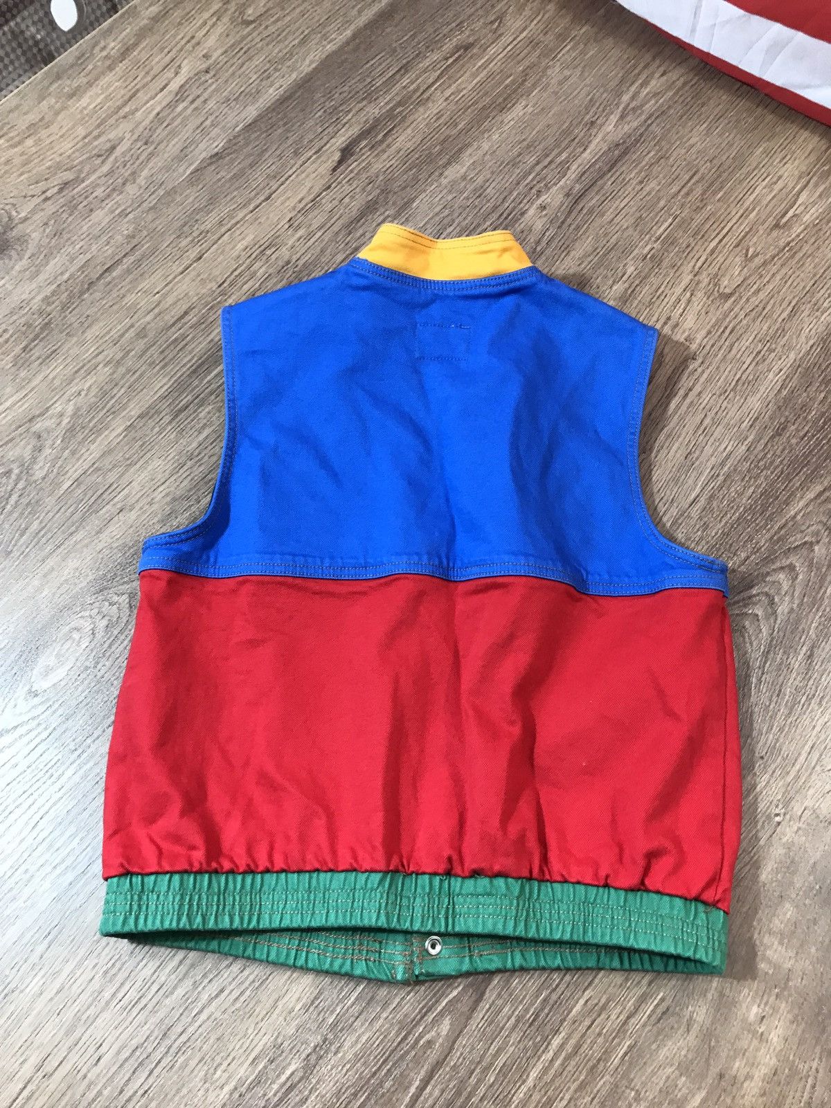 Vintage Guess J Balvin Trucker Denim Waistcoat Multi Colour