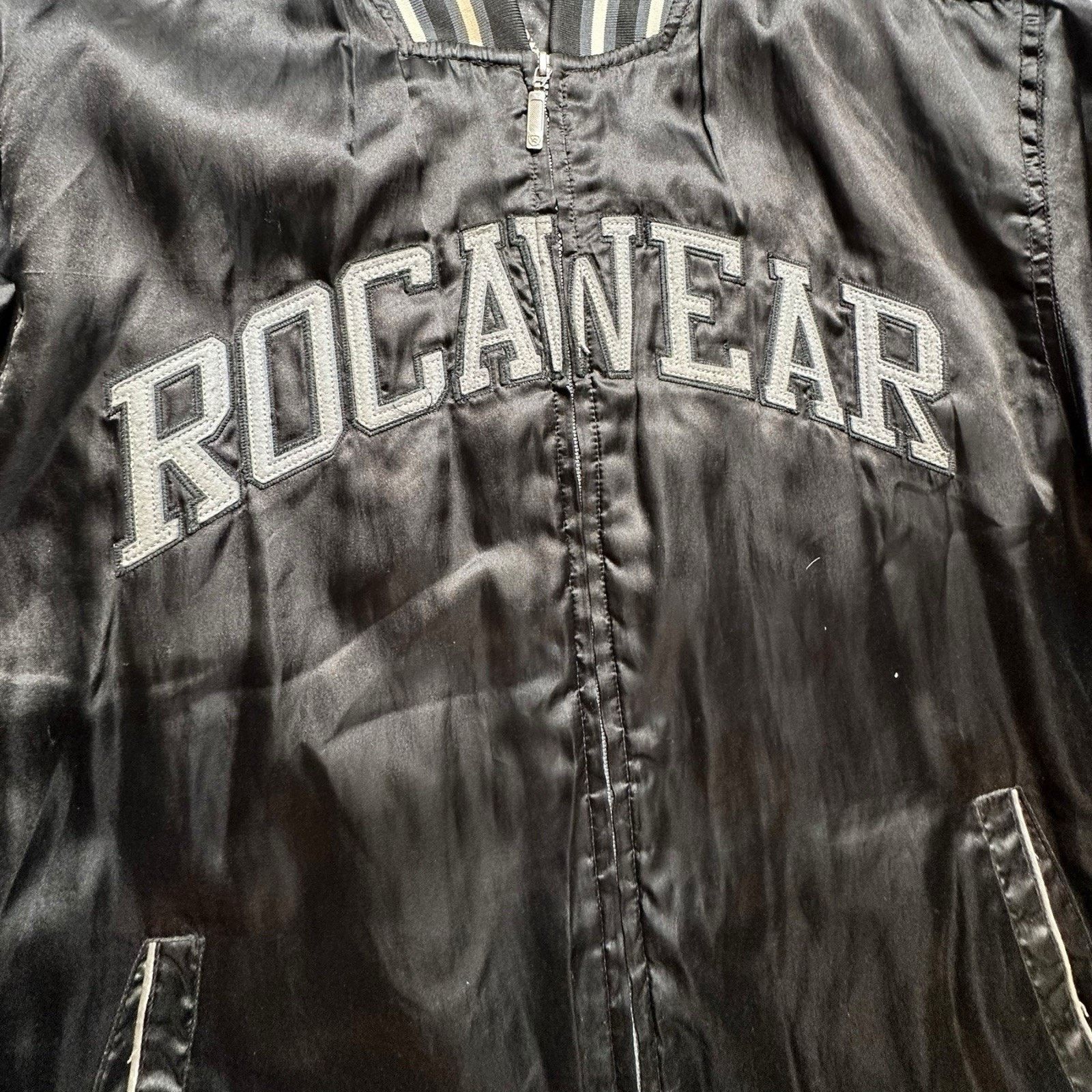 Rocawear Vintage Rare 2000’s Y2K Rocawear Bomber Satin Jacket 2XL Size US XXL / EU 58 / 5 - 4 Thumbnail