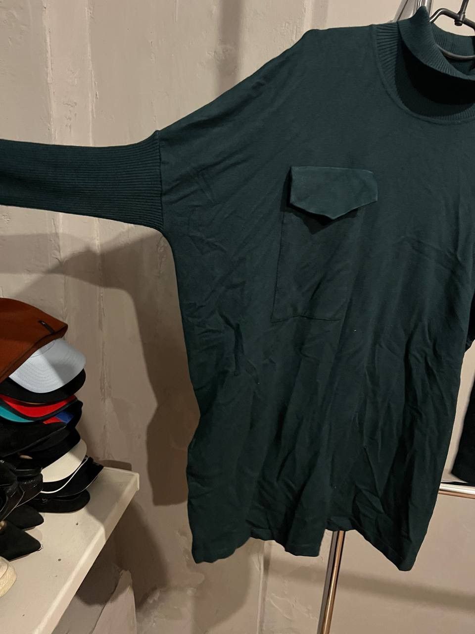 Annette Gortz ANNETTE GORTZ GREEN ASYMMETRICAL DRESS SWEATER JULPER SIZE S Size S / US 4 / IT 40 - 9 Thumbnail