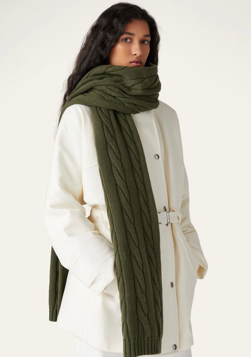 Loro Piana o1srvl11e0325 FAN5925 Size: OS / Sciarpa Scarf in Green Size ONE SIZE - 2 Thumbnail