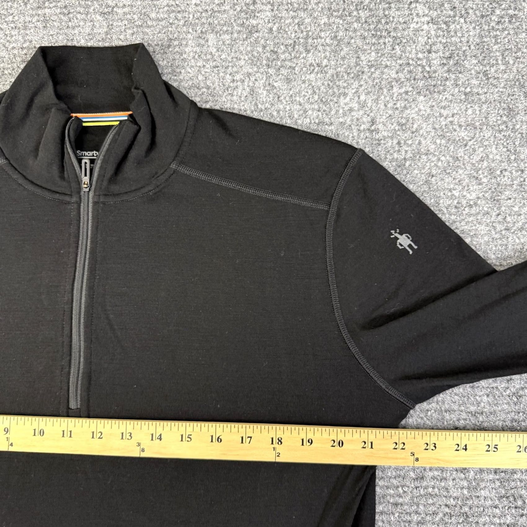 Smartwool Smartwool Black Mens Large Pullover 1/4 Zip Merino Wool Base Layer Size US L / EU 52-54 / 3 - 6 Thumbnail