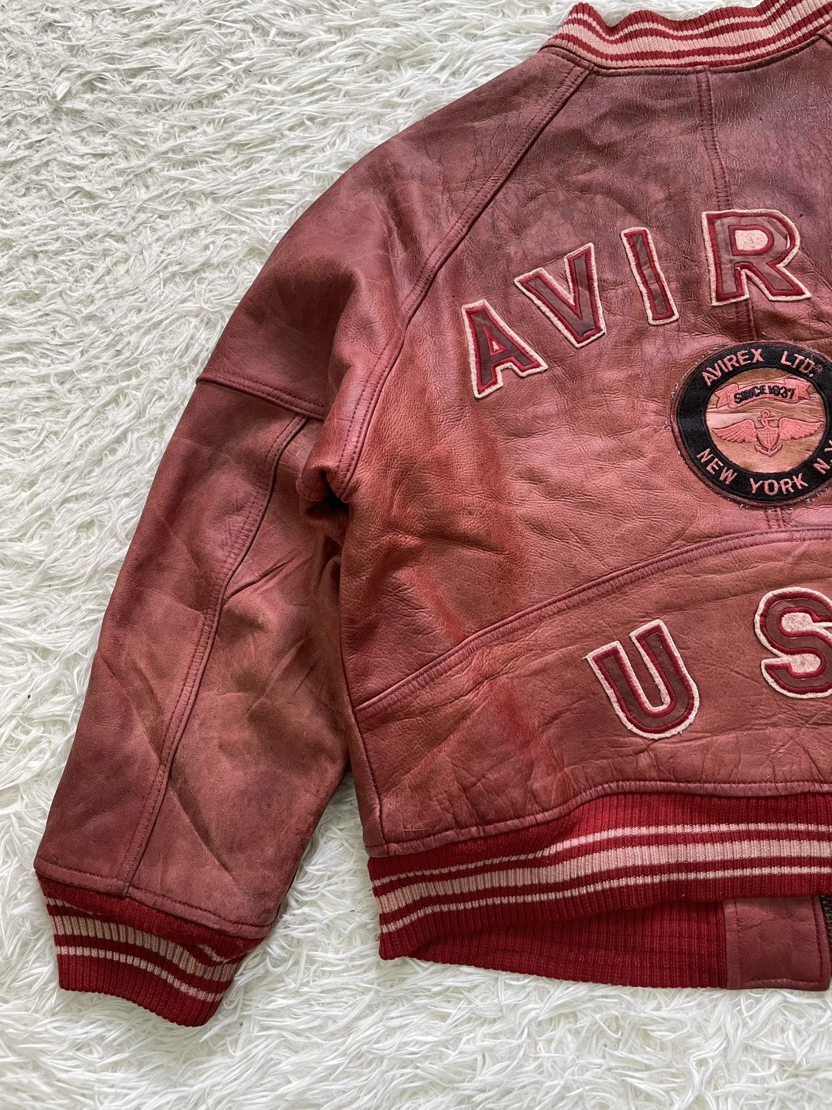Avirex Vintage Avirex Usa Leather Varsity Jacket Size US M / EU 48-50 / 2 - 7 Thumbnail