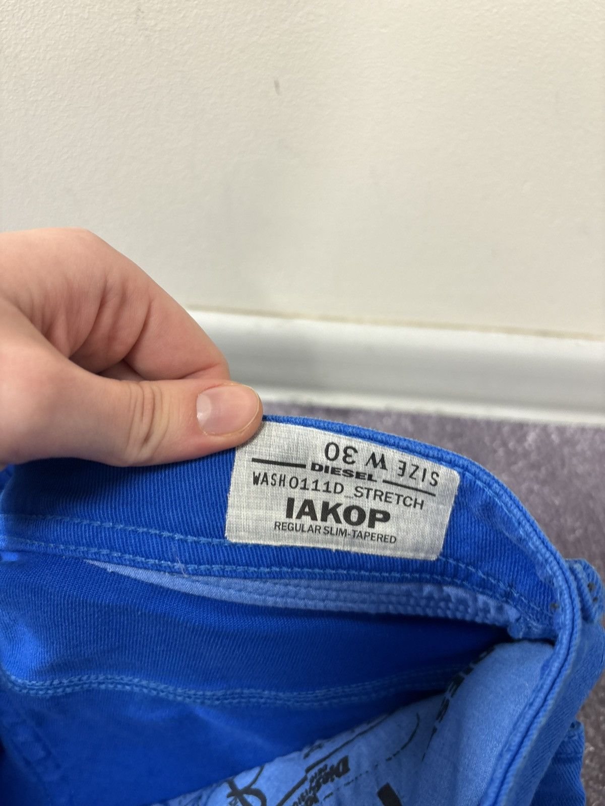 Diesel Diesel Iakop Regular Slim Tapered NWT Men’s Blue Denim Jeans Size US 30 / EU 46 - 11 Thumbnail