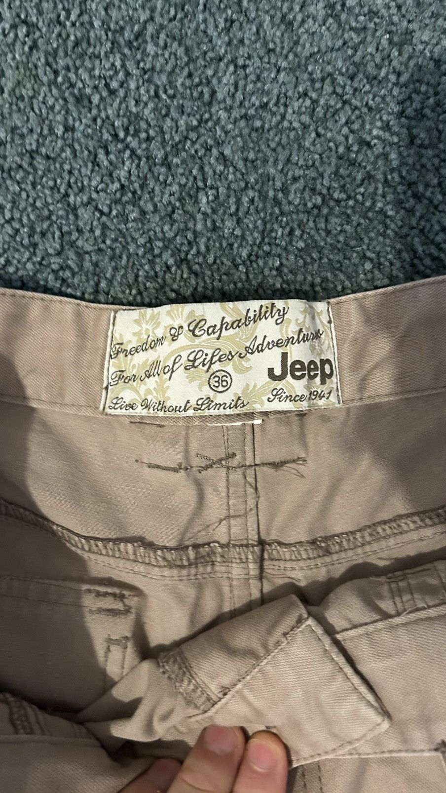 Vintage VINTAGE Jeep cargo pants Size US 36 / EU 52 - 2 Thumbnail