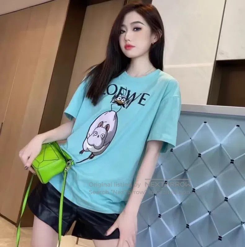 Loewe Loewe Green Logo Letter Cartoon Printed Cotton Crew Neck S Size M / US 6-8 / IT 42-44 - 8 Thumbnail