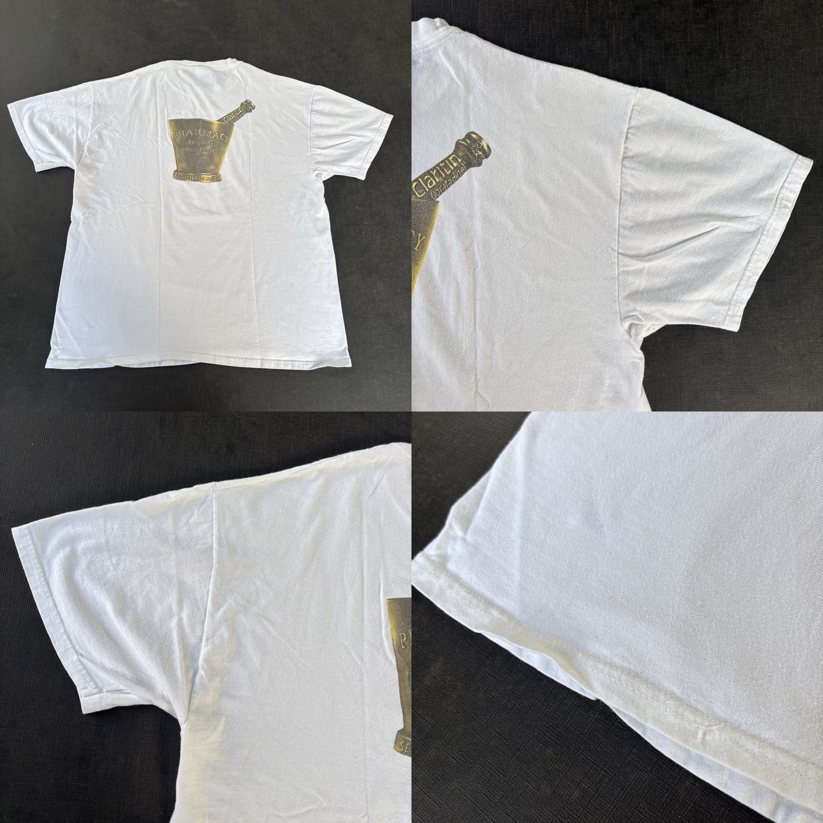 Hanes VINTAGE Hanes T-Shirt Men XL White 90s Graphic Print Claritin Pharmacy Most Trusted Profession Medicine 90s Mens XXL Size US XL / EU 56 / 4 - 9 Thumbnail