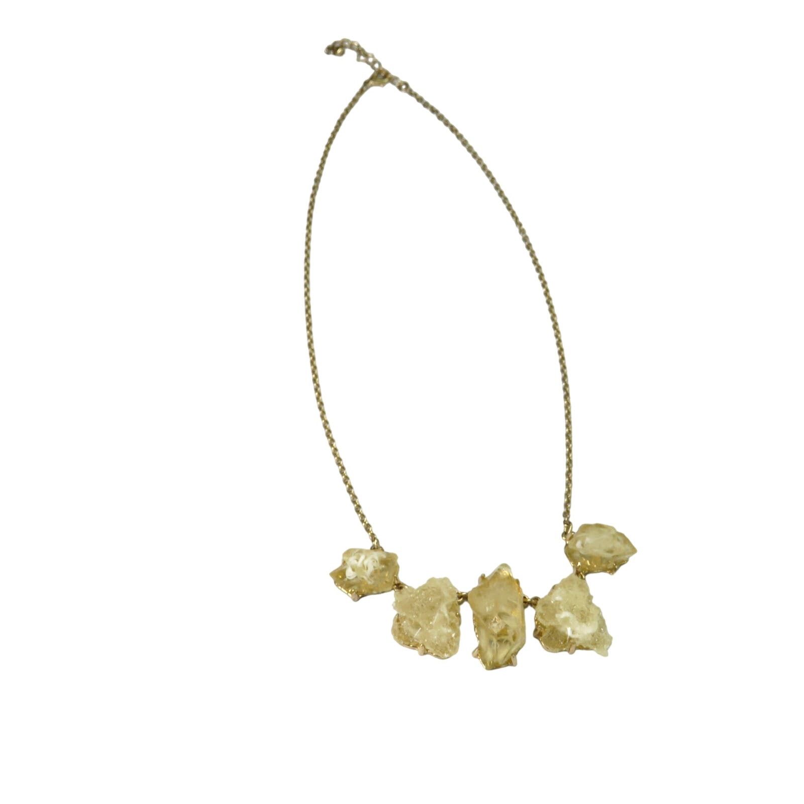 Vintage 90s Vintage Handmade Quartz Raw Stone Chunky Necklace Size ONE SIZE - 3 Thumbnail