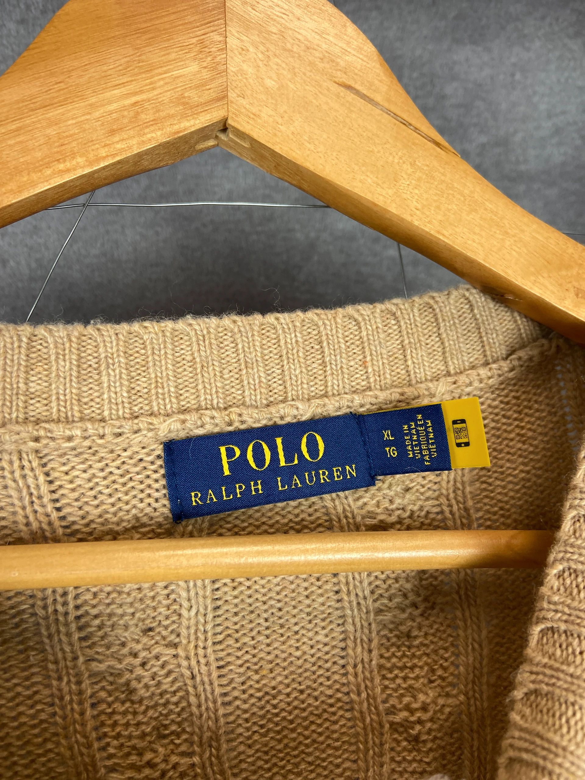 Polo Ralph Lauren Ralph Lauren Beige Cable Knit Sweater L Classic Preppy Size US L / EU 52-54 / 3 - 3 Thumbnail