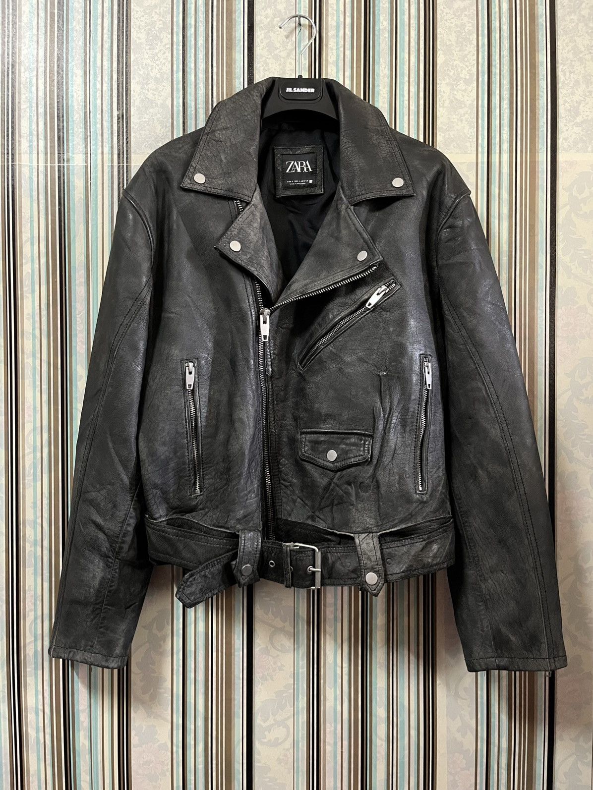 Vintage 2000s buffalo leather double collar #H1