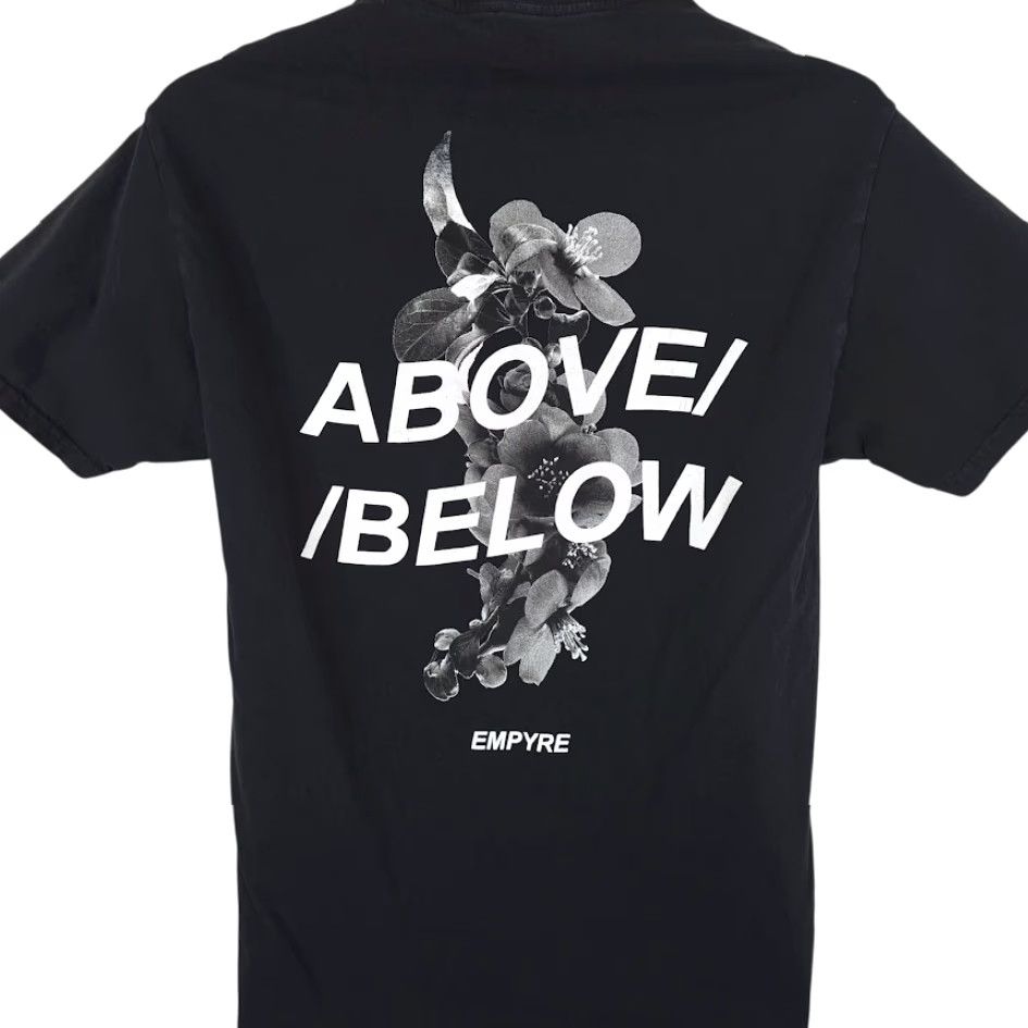 Empyre Empyre Above Below T Shirt Mens Black Floral Flowers Streetwear Crew Neck Short Sleeve M size Regular Cotton Embroidered Art Tee Vintage: No 2010-2019 Size US M / EU 48-50 / 2 - 4 Thumbnail