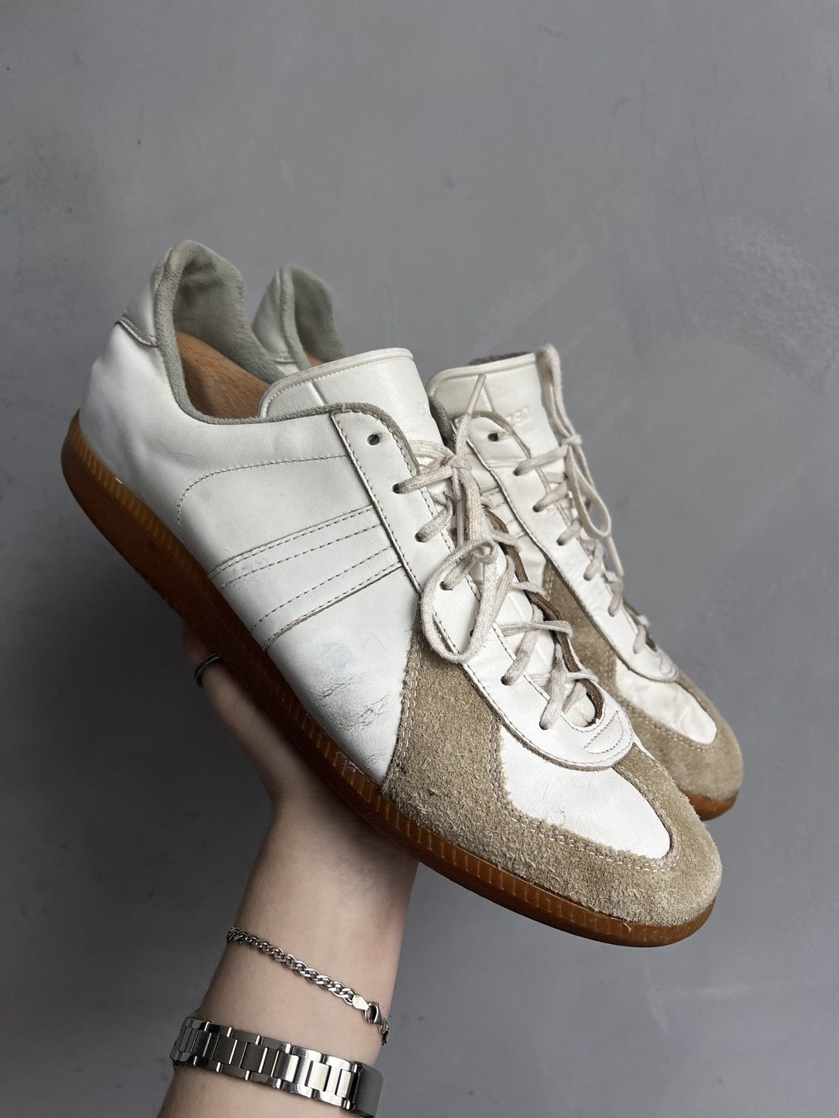 Japanese Brand Maison Margiela Style replica bw sport White Shoes vintage Size US 11 / EU 44 - 3 Thumbnail