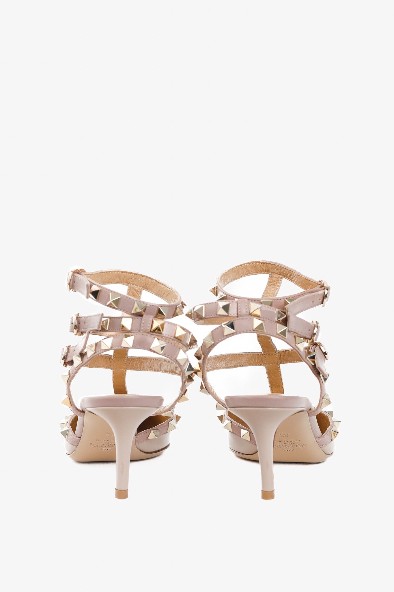 Valentino Valentino Garavani Rockstud 65 Patent Leather Caged Pumps Size US 4.5 / IT 34.5 - 3 Thumbnail
