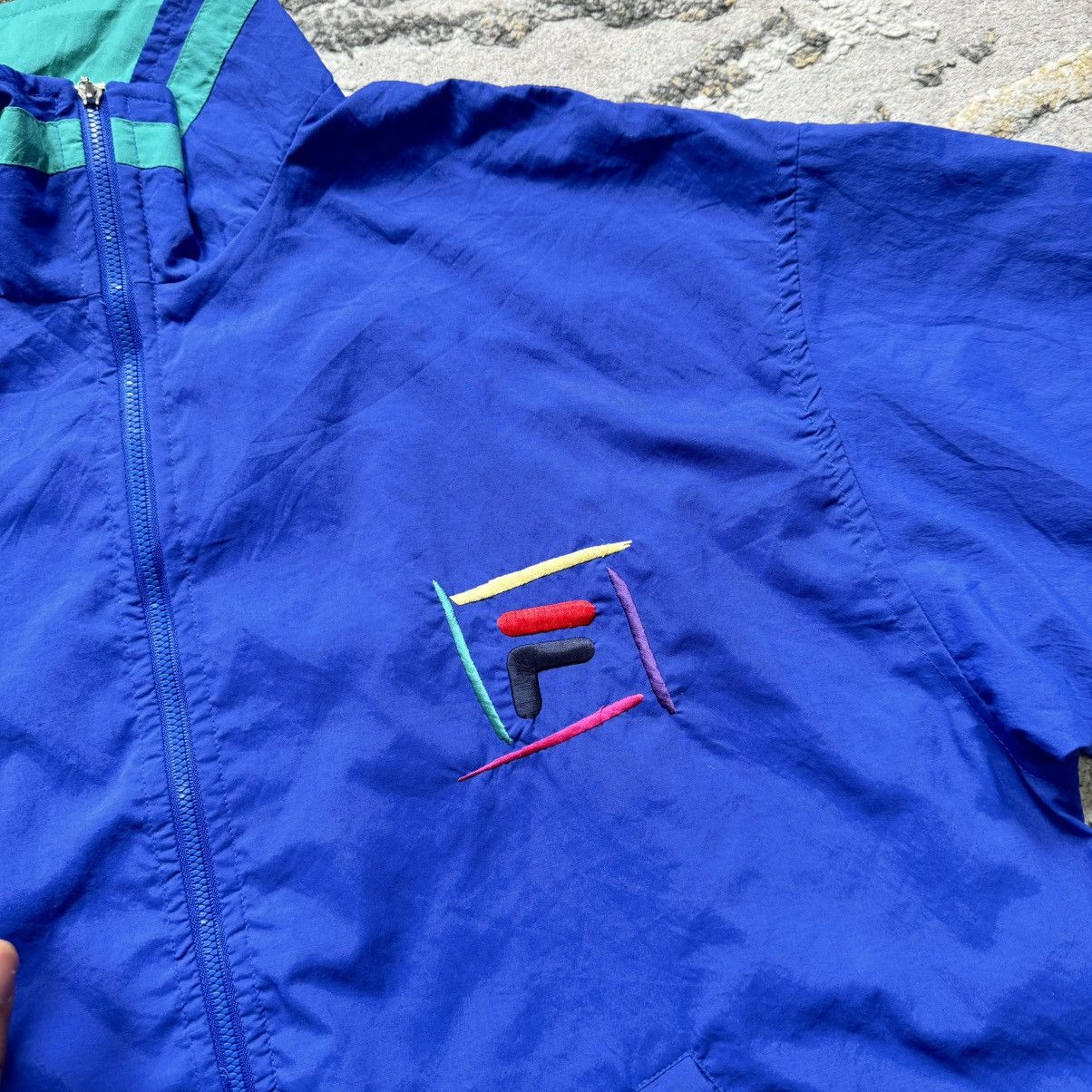 Fila Vintage 90s Fila Tactel Windbreaker Jacket Size US L / EU 52-54 / 3 - 6 Thumbnail