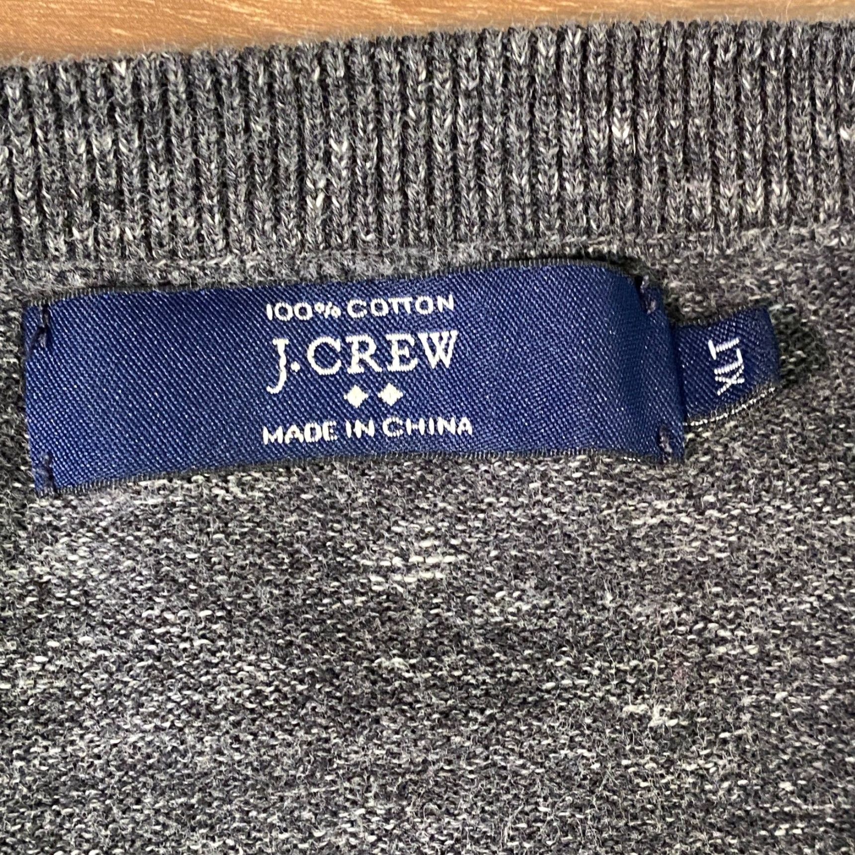 J.Crew J.Crew Mens Charcoal Grey Marled Cotton Crewneck Sweater XLT Tall Size US XL / EU 56 / 4 - 3 Thumbnail