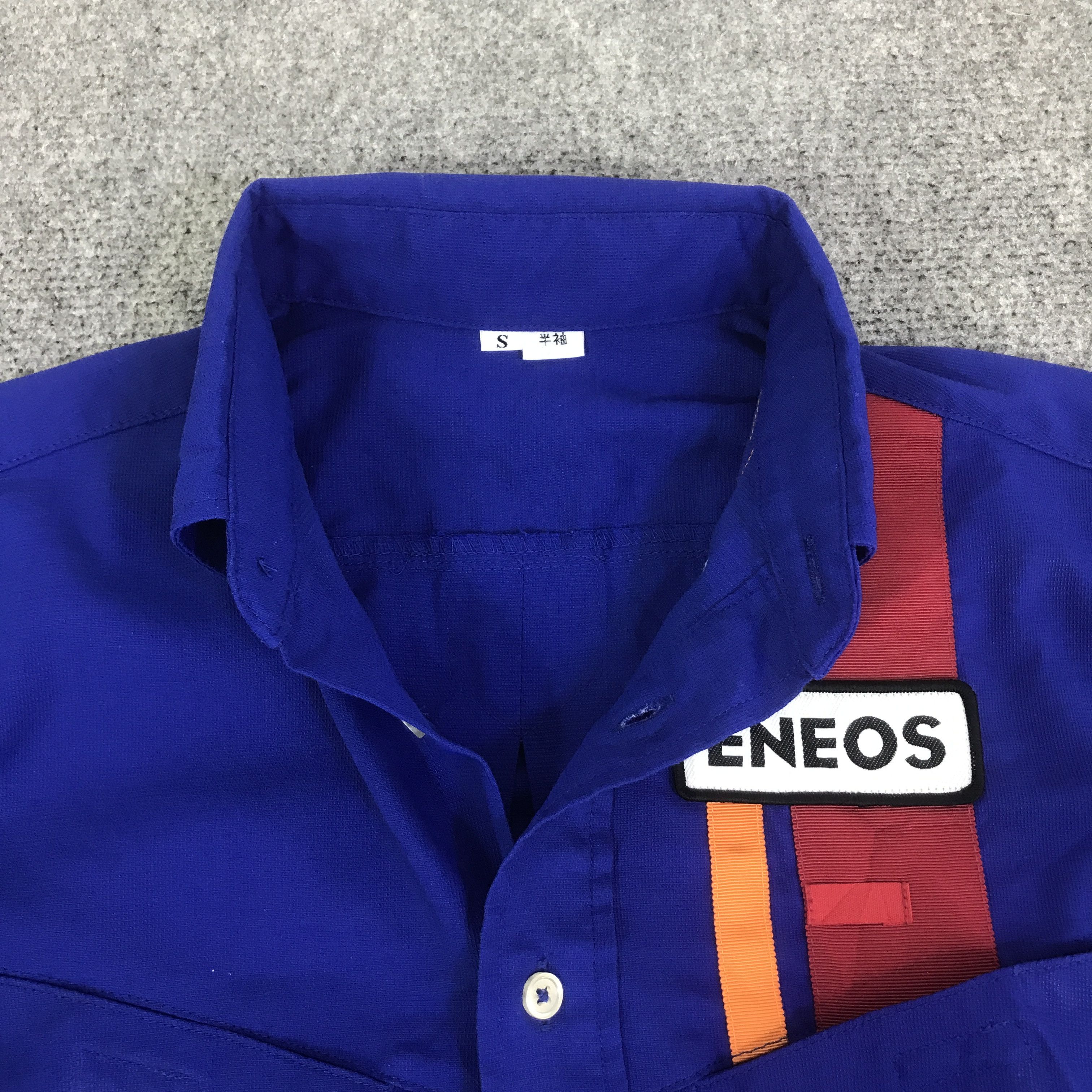 Japanese Brand Vtg Eneos Oil Racing Work Button Up shirt K117B23 Size US S / EU 44-46 / 1 - 6 Thumbnail