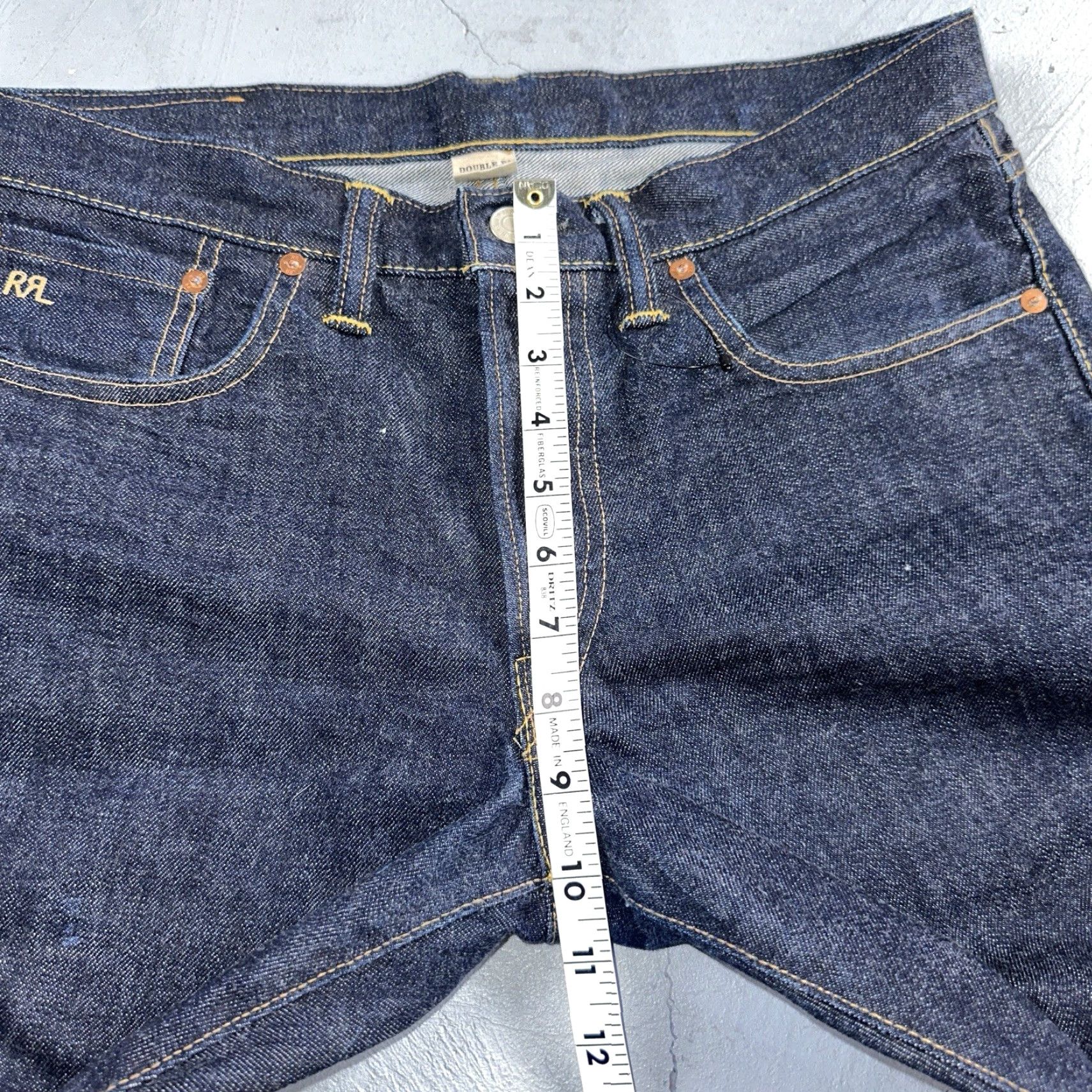 Vintage RRL Men's Slim Fit Blue Denim Jeans 31x32 Dark Selvedge Cowboy USA Size US 31 - 6 Thumbnail